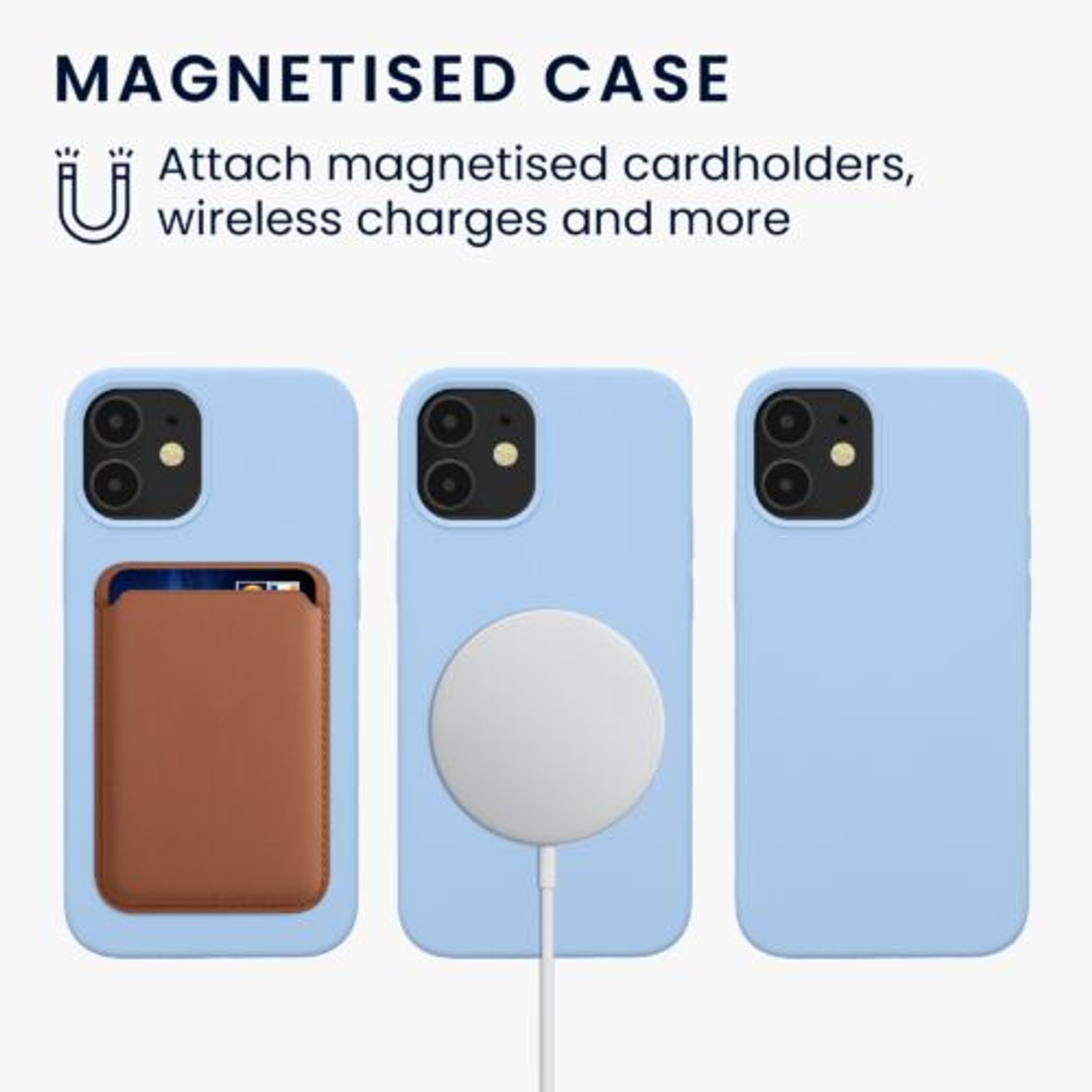 Husa Kwmobile pentru Apple iPhone 12 Mini, Silicon, Albastru, 56555.58 fotografia produsului View 4 L