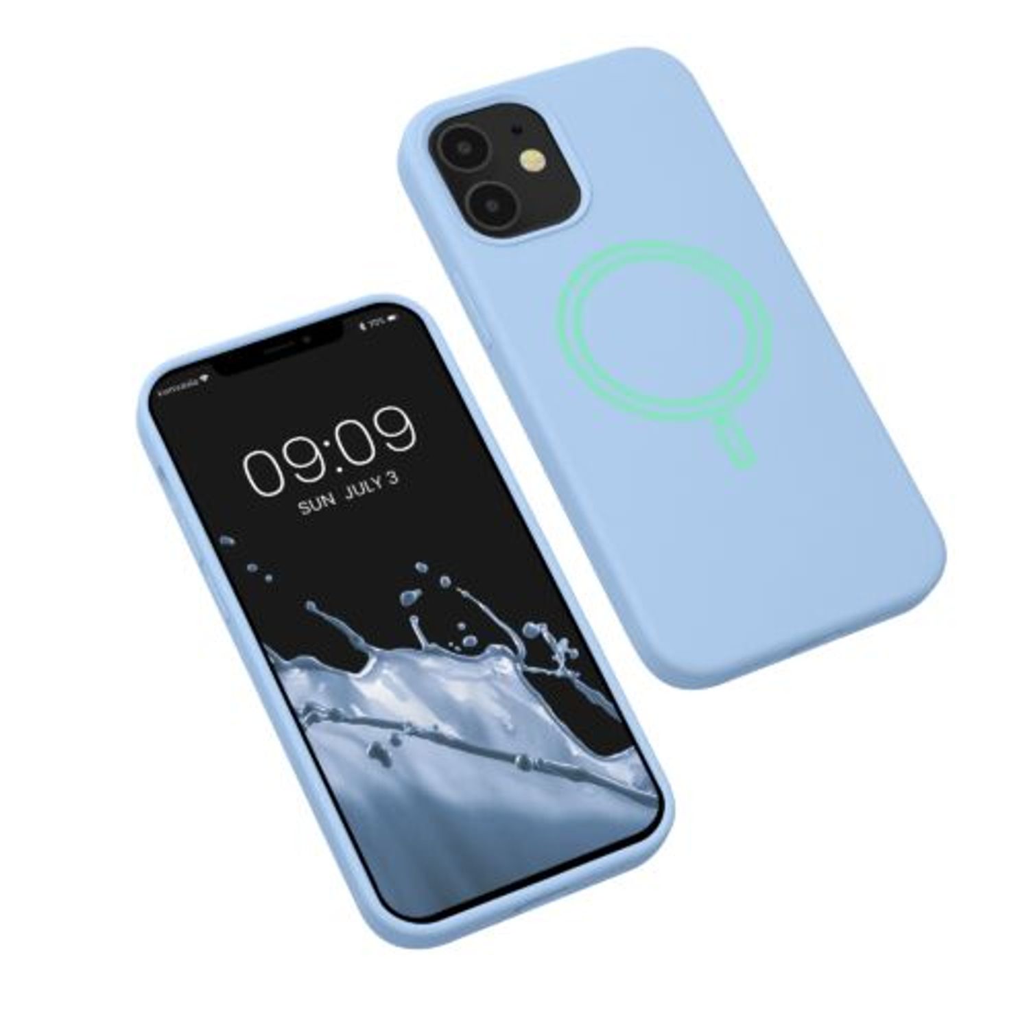 Husa Kwmobile pentru Apple iPhone 12 Mini, Silicon, Albastru, 56555.58 fotografia produsului