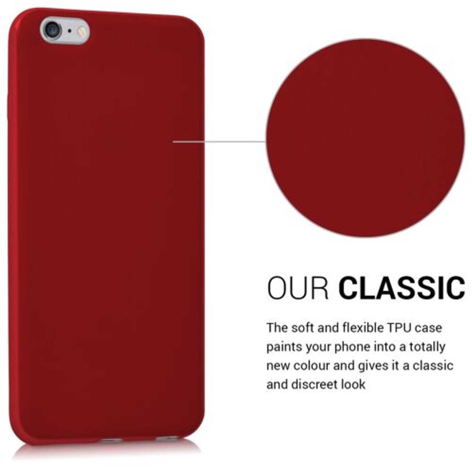 Husa pentru Apple iPhone 6 Plus/iPhone 6s Plus, Silicon, Rosu, 37726.09 fotografia produsului View 4 L
