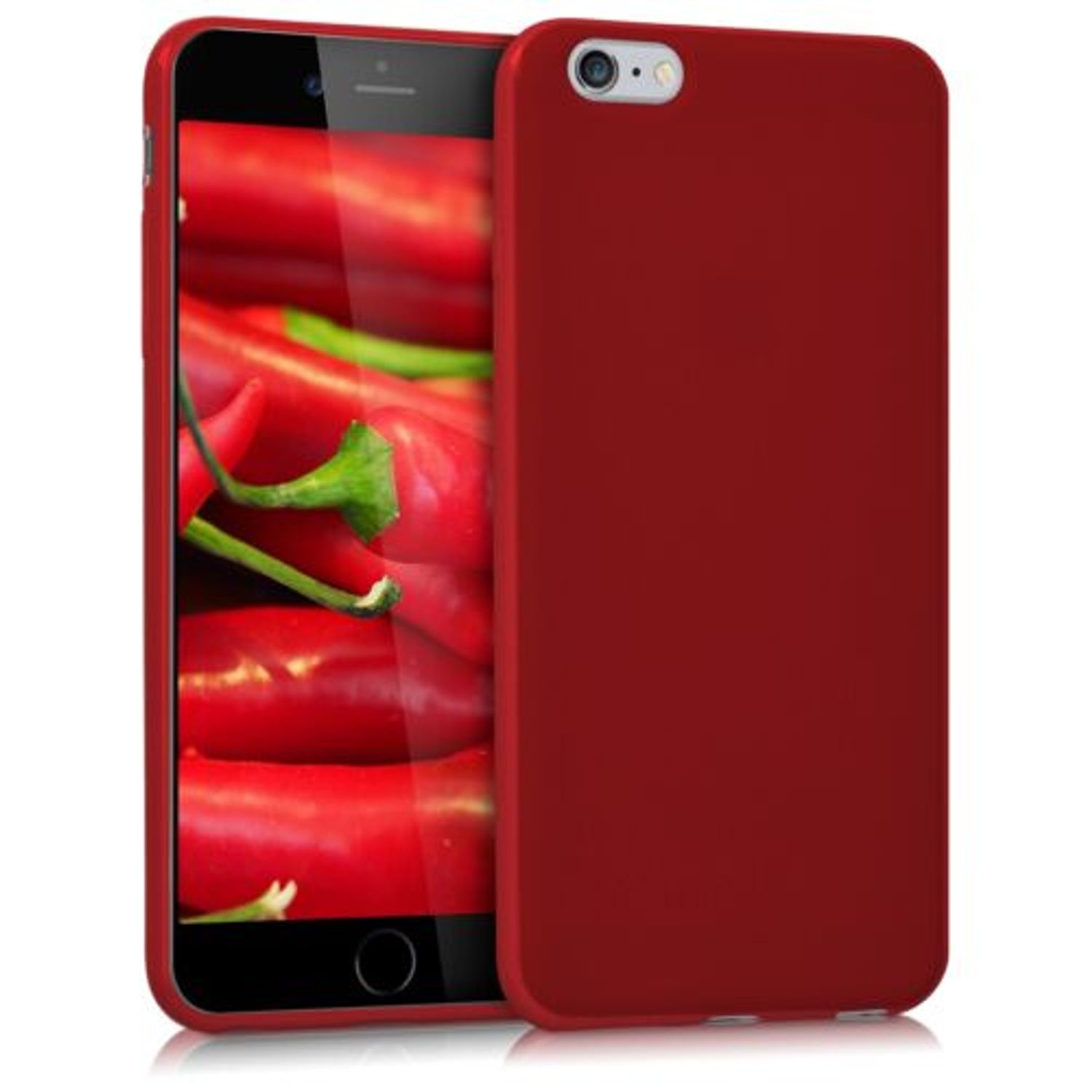 Husa pentru Apple iPhone 6 Plus/iPhone 6s Plus, Silicon, Rosu, 37726.09 fotografia produsului