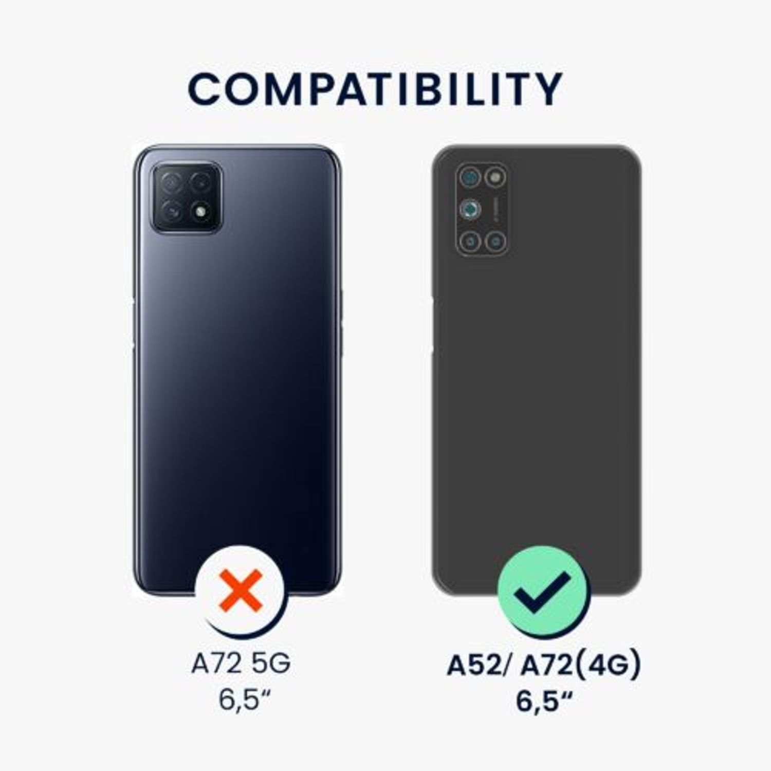 Husa Kwmobile pentru OPPO A52 / A72 (4G), Silicon, Verde, 57575.57 fotografia produsului View 7 L