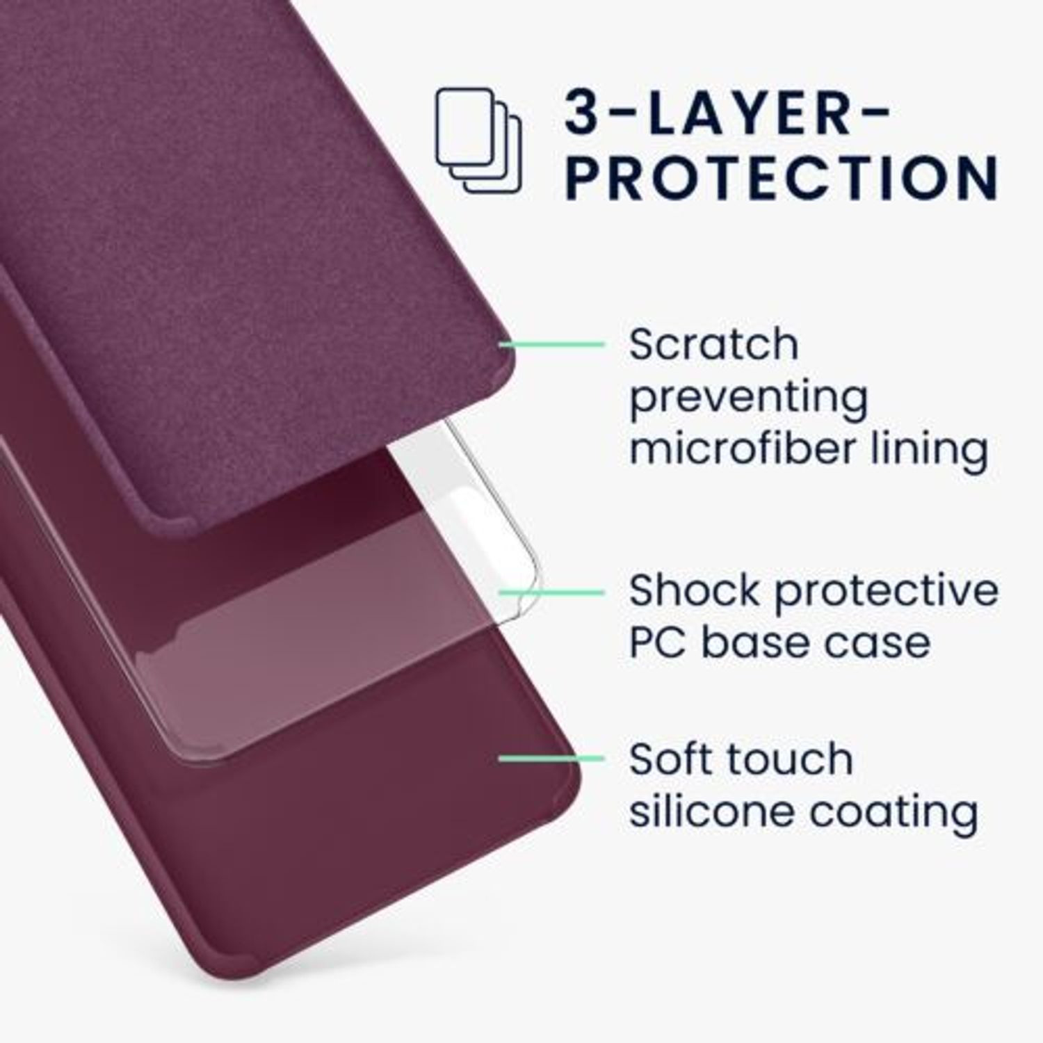 Husa Kwmobile pentru OPPO Find X5 Lite, Silicon, Violet, 57630.190 fotografia produsului View 2 L