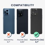 Husa Kwmobile pentru OPPO Find X5 Pro, Silicon, Albastru, 57631.139 fotografia produsului View 5 S