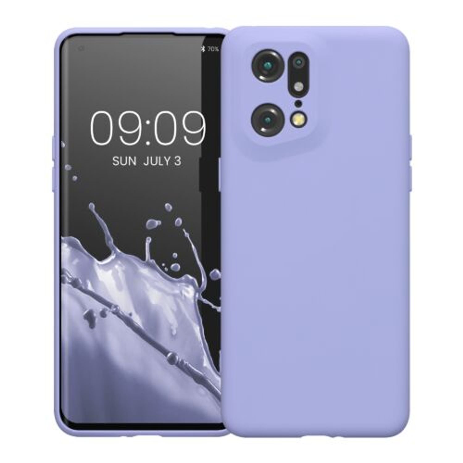Husa Kwmobile pentru OPPO Find X5 Pro, Silicon, Albastru, 57631.139 fotografia produsului
