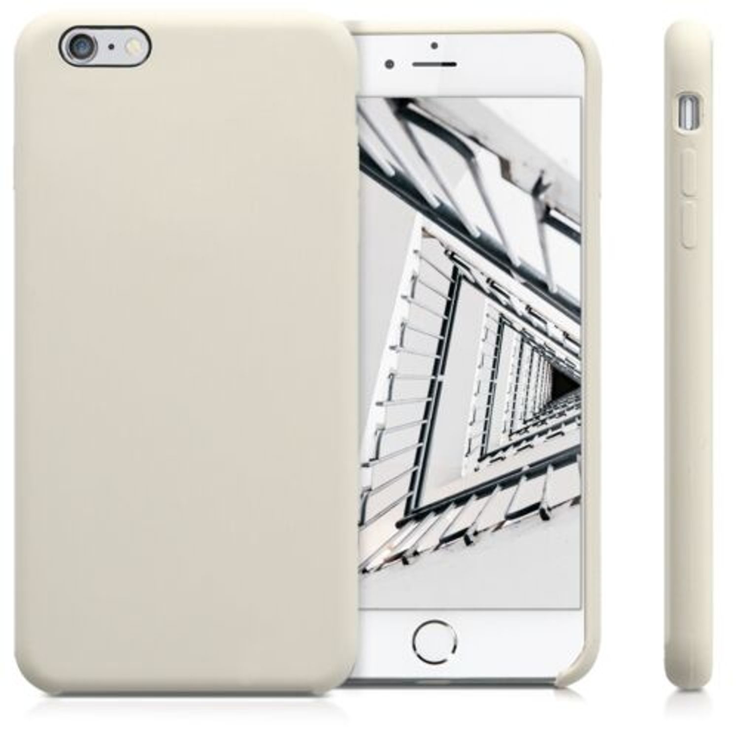 Husa pentru Apple iPhone 6 Plus/iPhone 6s Plus, Silicon, Crem, 40841.16 fotografia produsului View 2 L