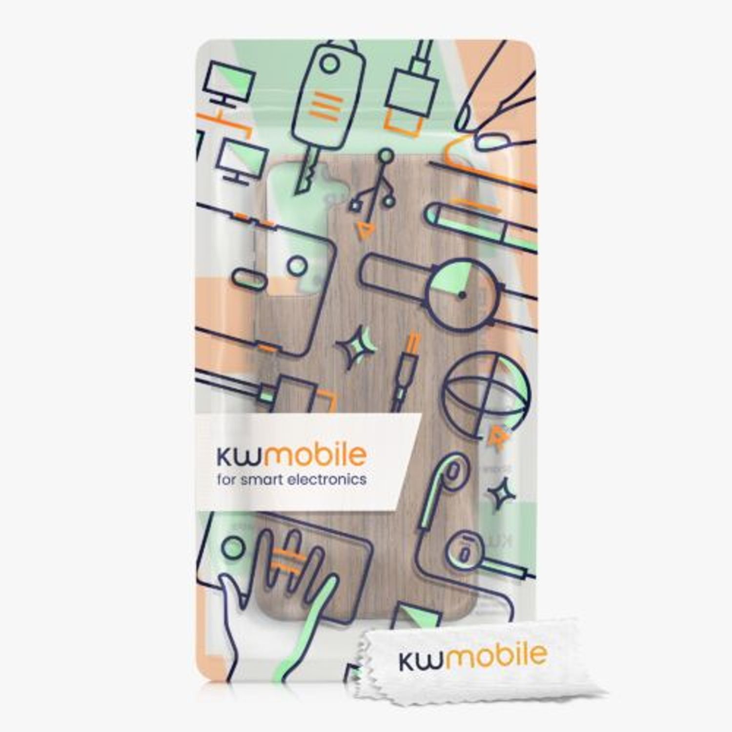 Husa Kwmobile pentru Samsung Galaxy S21 Plus, Lemn, Maro, 57651.01 fotografia produsului View 5 L