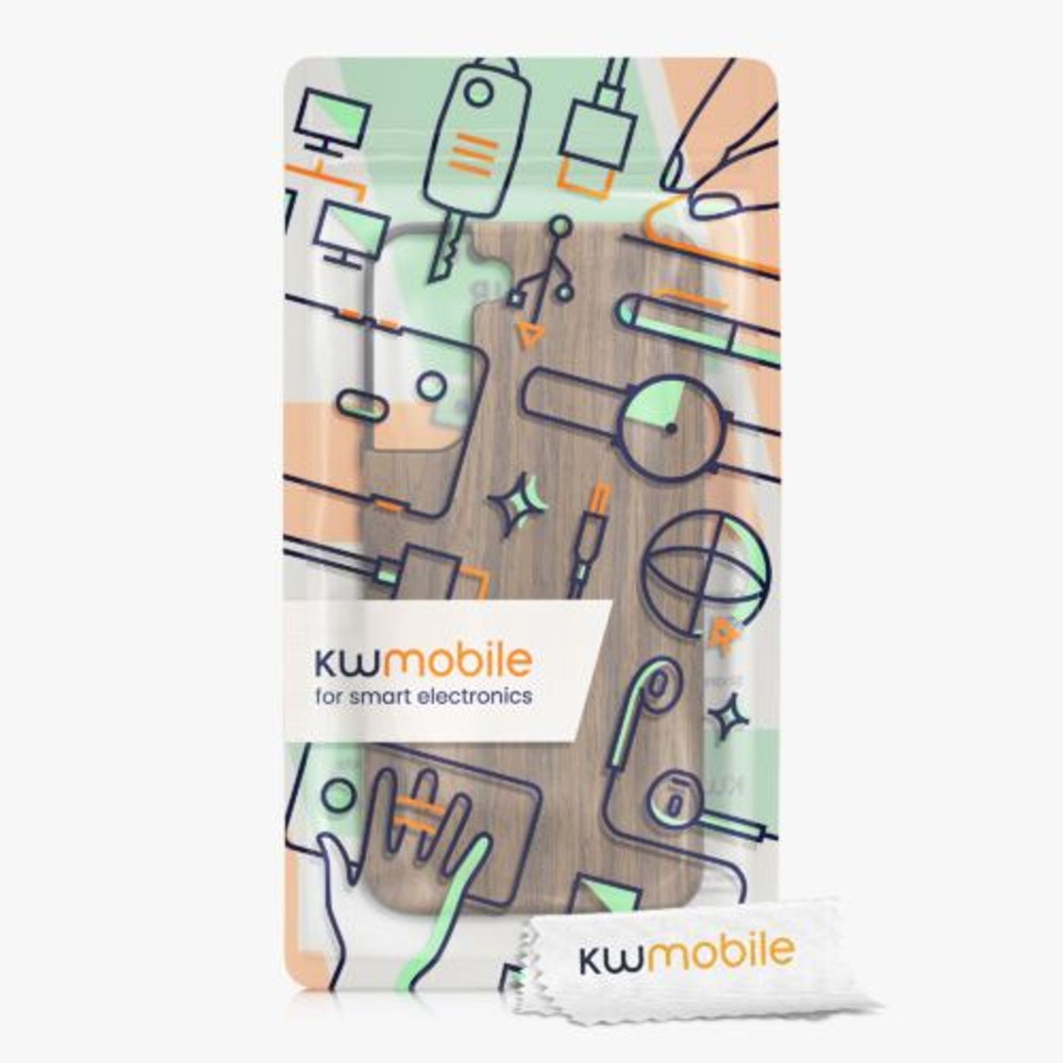 Husa Kwmobile pentru Samsung Galaxy S22 Plus, Lemn, Maro, 57654.01 fotografia produsului View 5 L