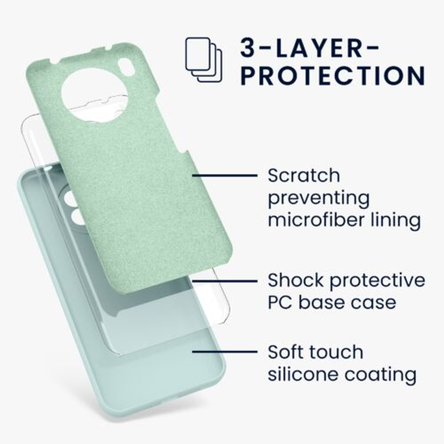Husa Kwmobile pentru Huawei nova 8i, Silicon, Verde, 56460.200 fotografia produsului View 2 L