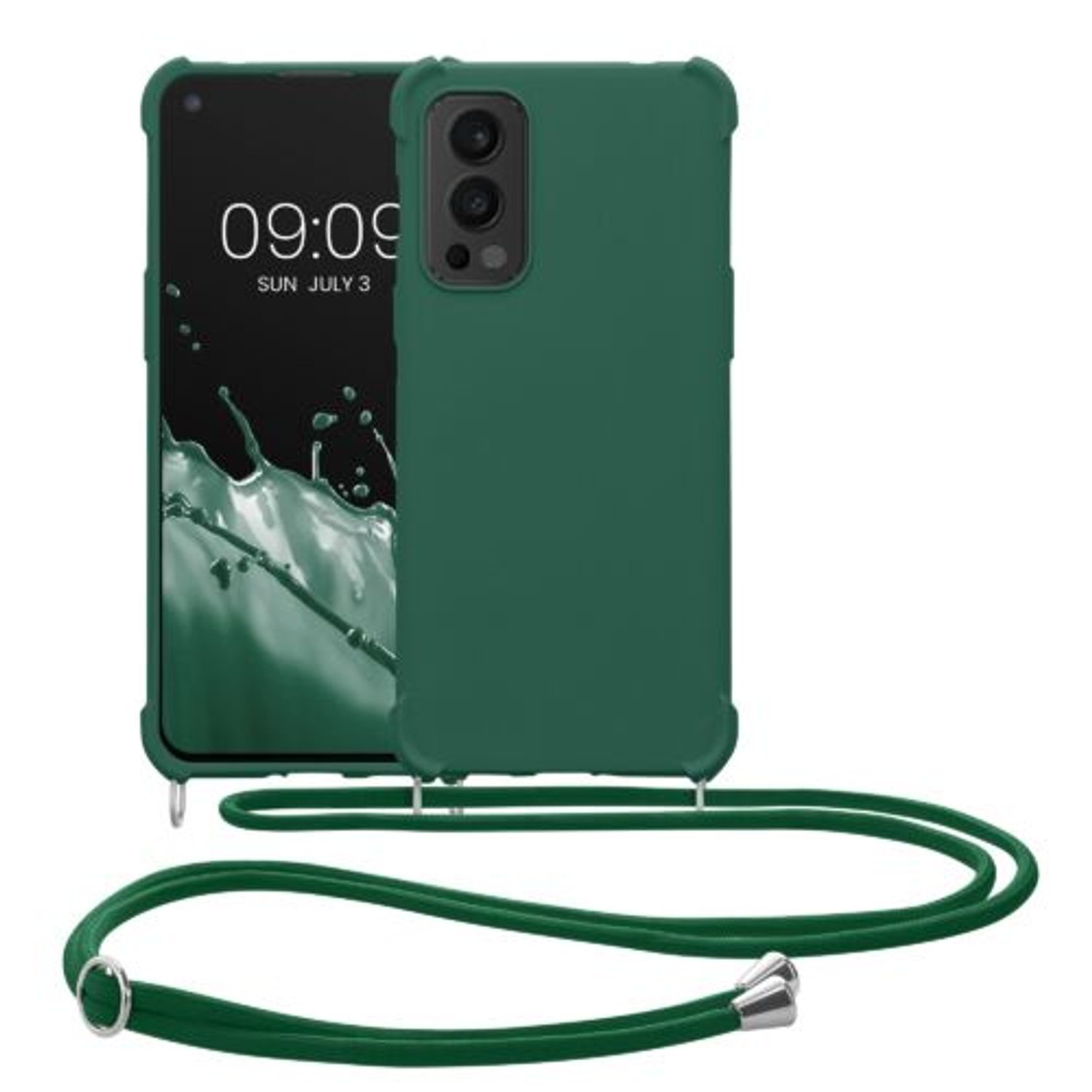 Husa Kwmobile pentru OnePlus Nord 2 5G, Silicon, Verde, 56783.80 fotografia produsului