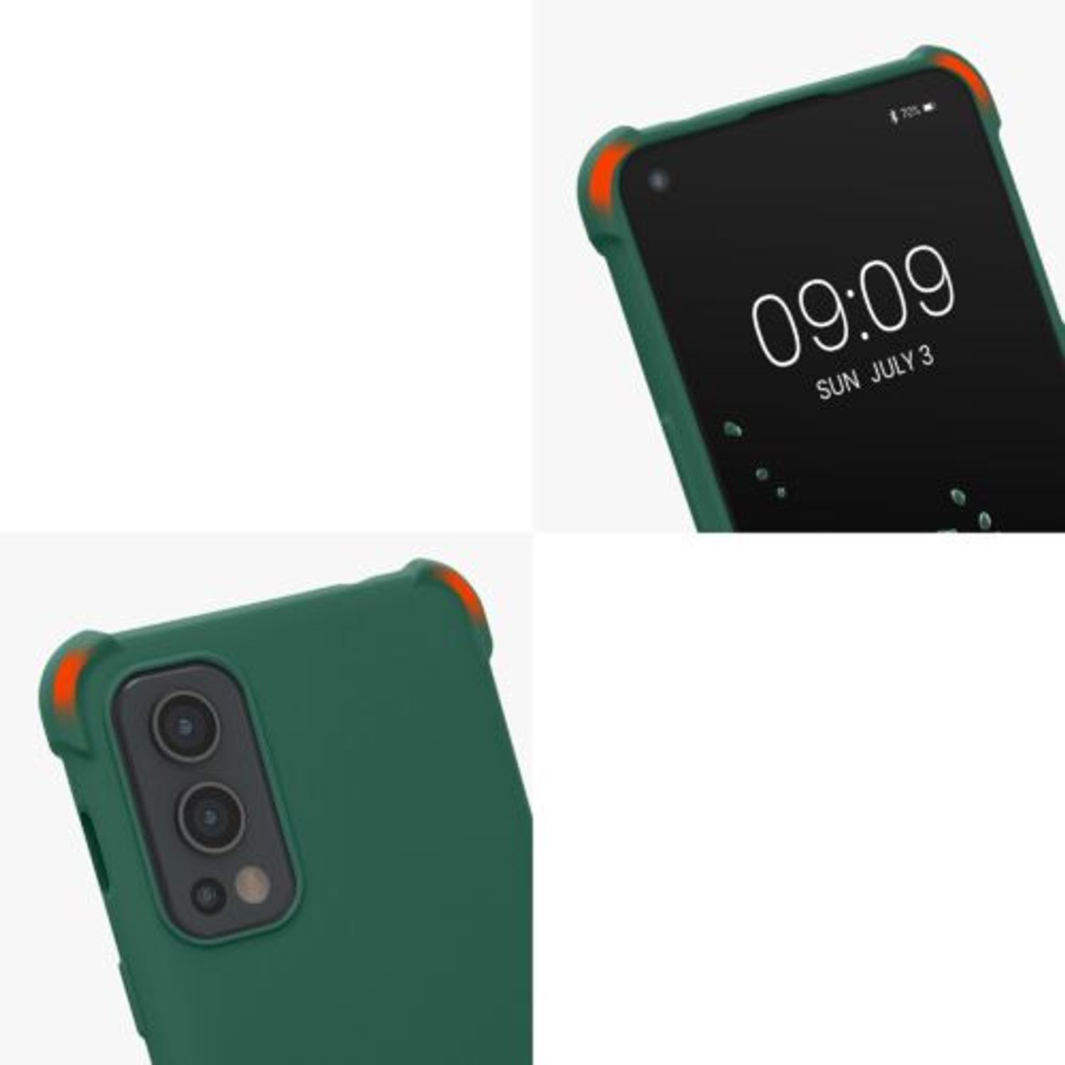Husa Kwmobile pentru OnePlus Nord 2 5G, Silicon, Verde, 56783.80 fotografia produsului View 8 L