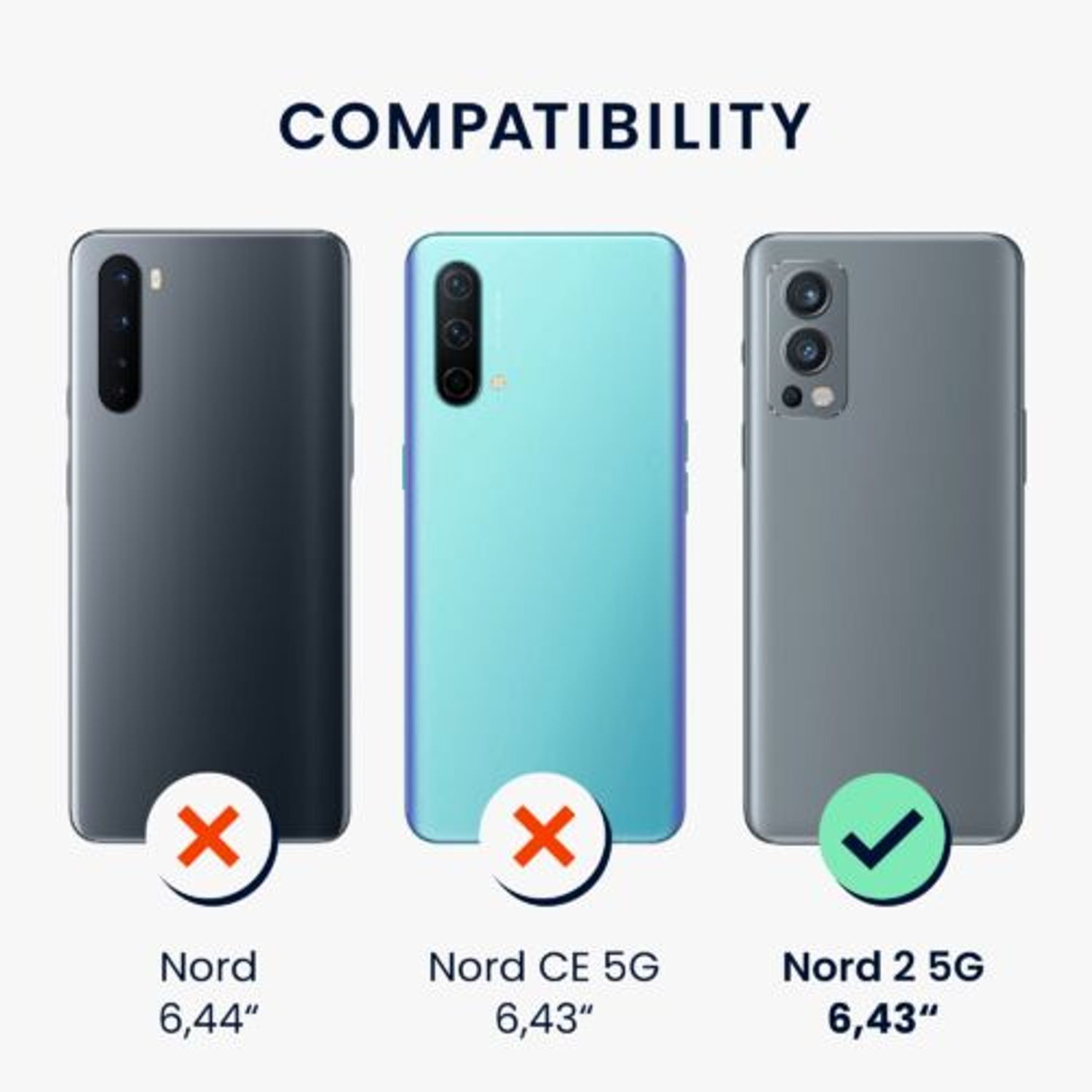 Husa Kwmobile pentru OnePlus Nord 2 5G, Silicon, Verde, 56783.80 fotografia produsului View 5 L
