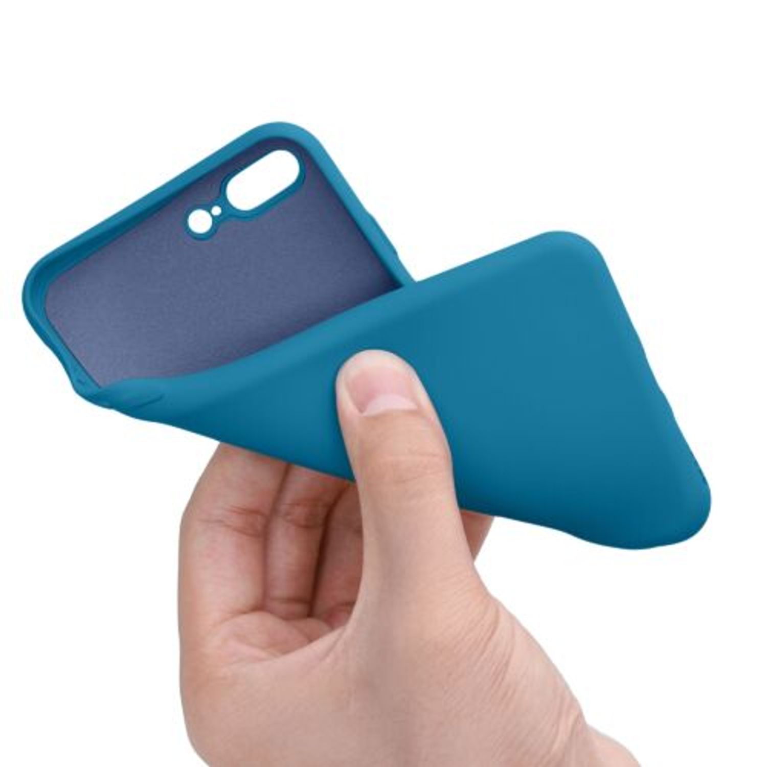 Husa pentru iPhone 8 Plus/iPhone 7 Plus, Silicon, Albastru, 49981.224 fotografia produsului View 8 L