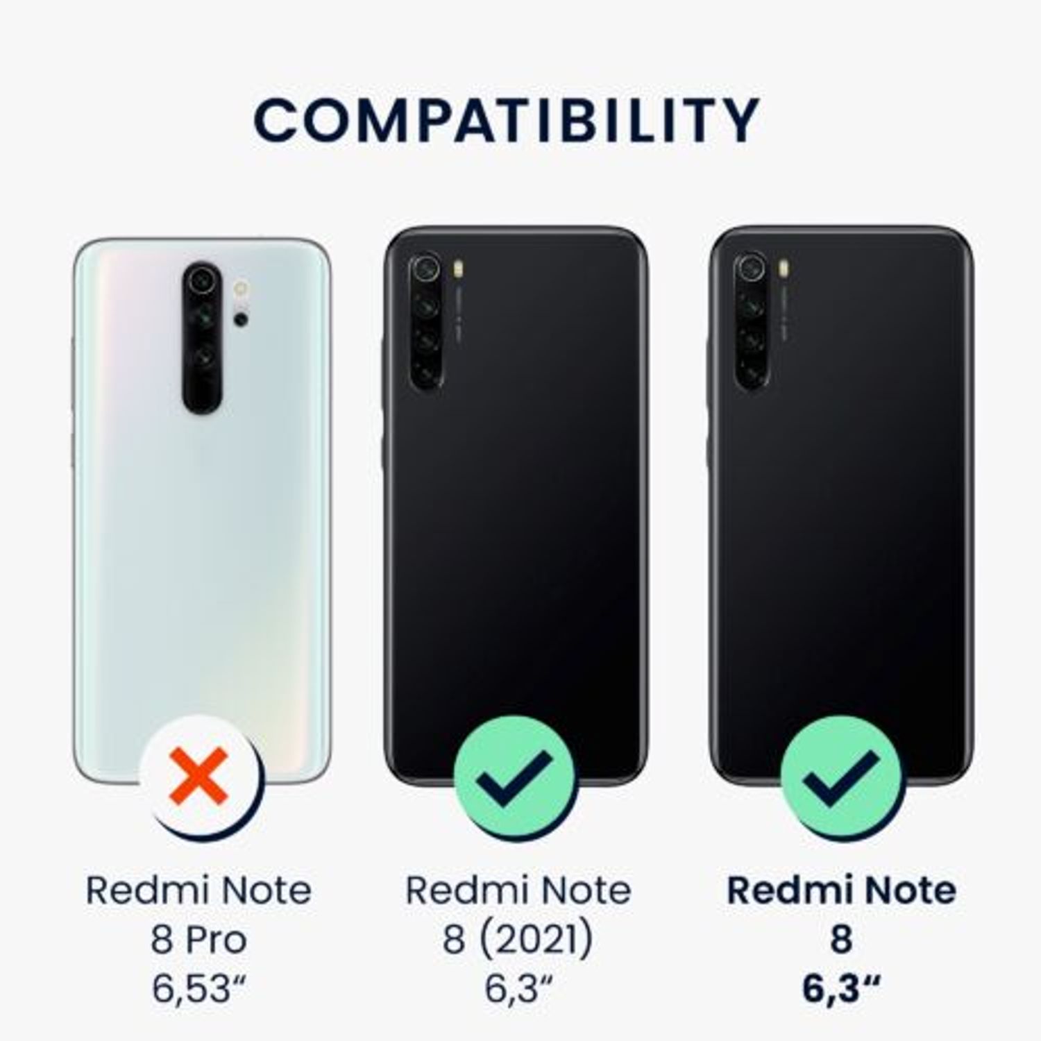 Husa Kwmobile pentru Xiaomi Redmi Note 8, Silicon, Negru, 53490.01 fotografia produsului View 5 L
