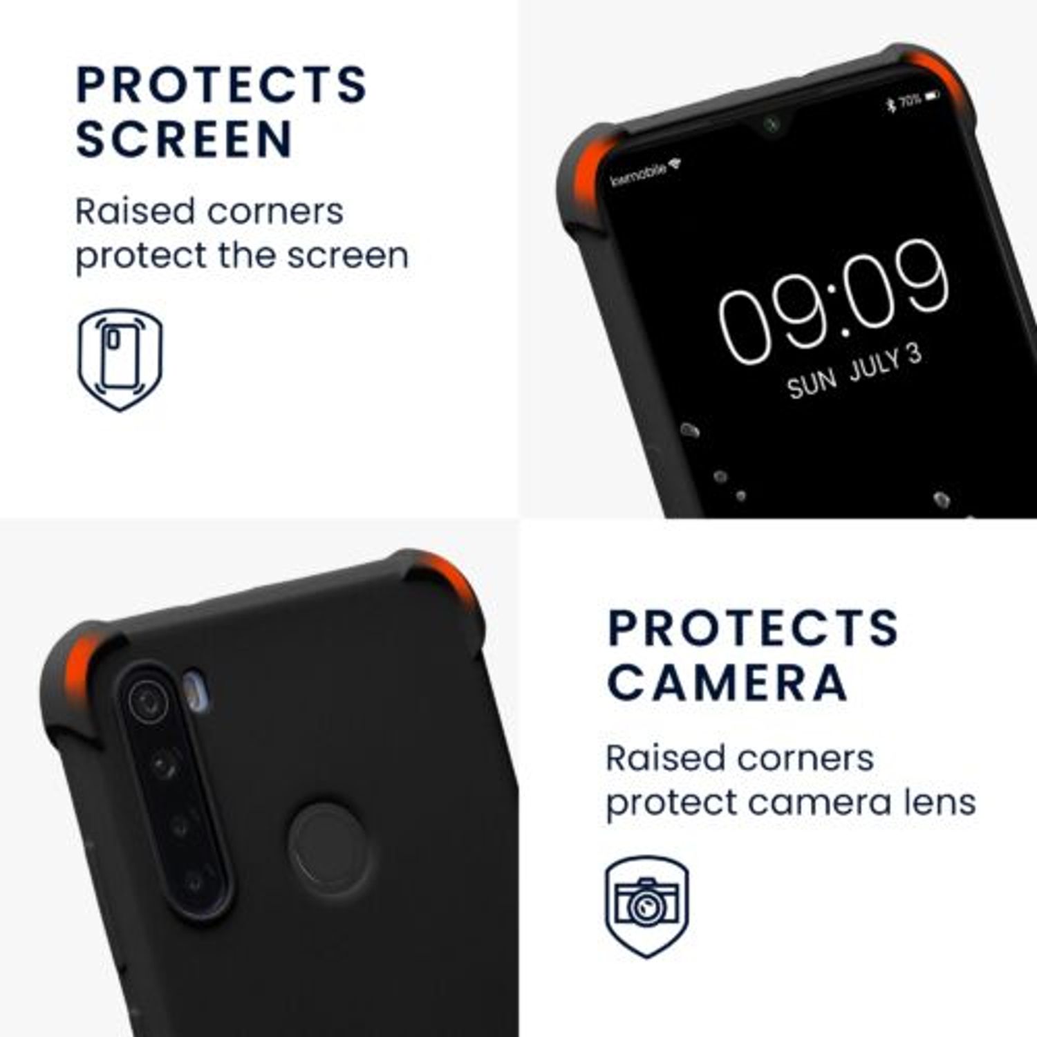 Husa Kwmobile pentru Xiaomi Redmi Note 8, Silicon, Negru, 53490.01 fotografia produsului View 3 L