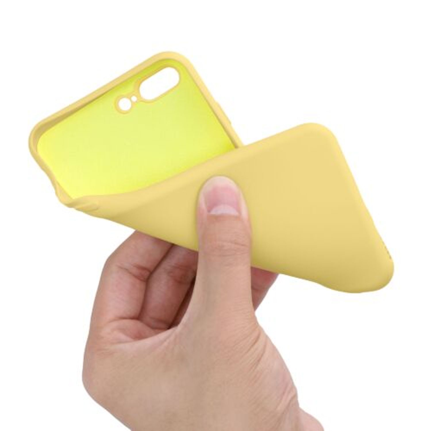 Husa pentru iPhone 8 Plus/iPhone 7 Plus, Silicon, Galben, 49981.216 fotografia produsului View 8 L