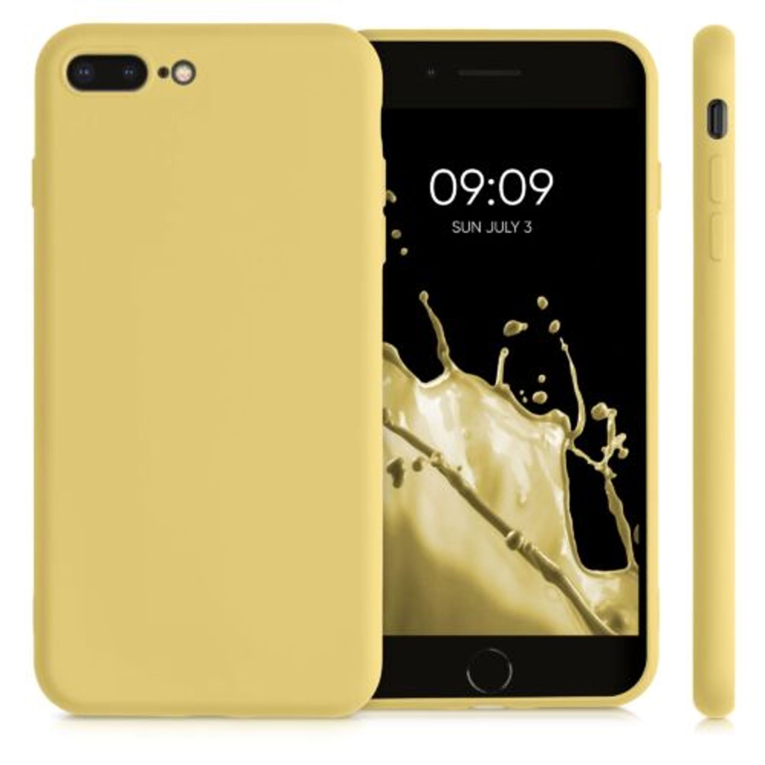 Husa pentru iPhone 8 Plus/iPhone 7 Plus, Silicon, Galben, 49981.216 fotografia produsului View 2 L