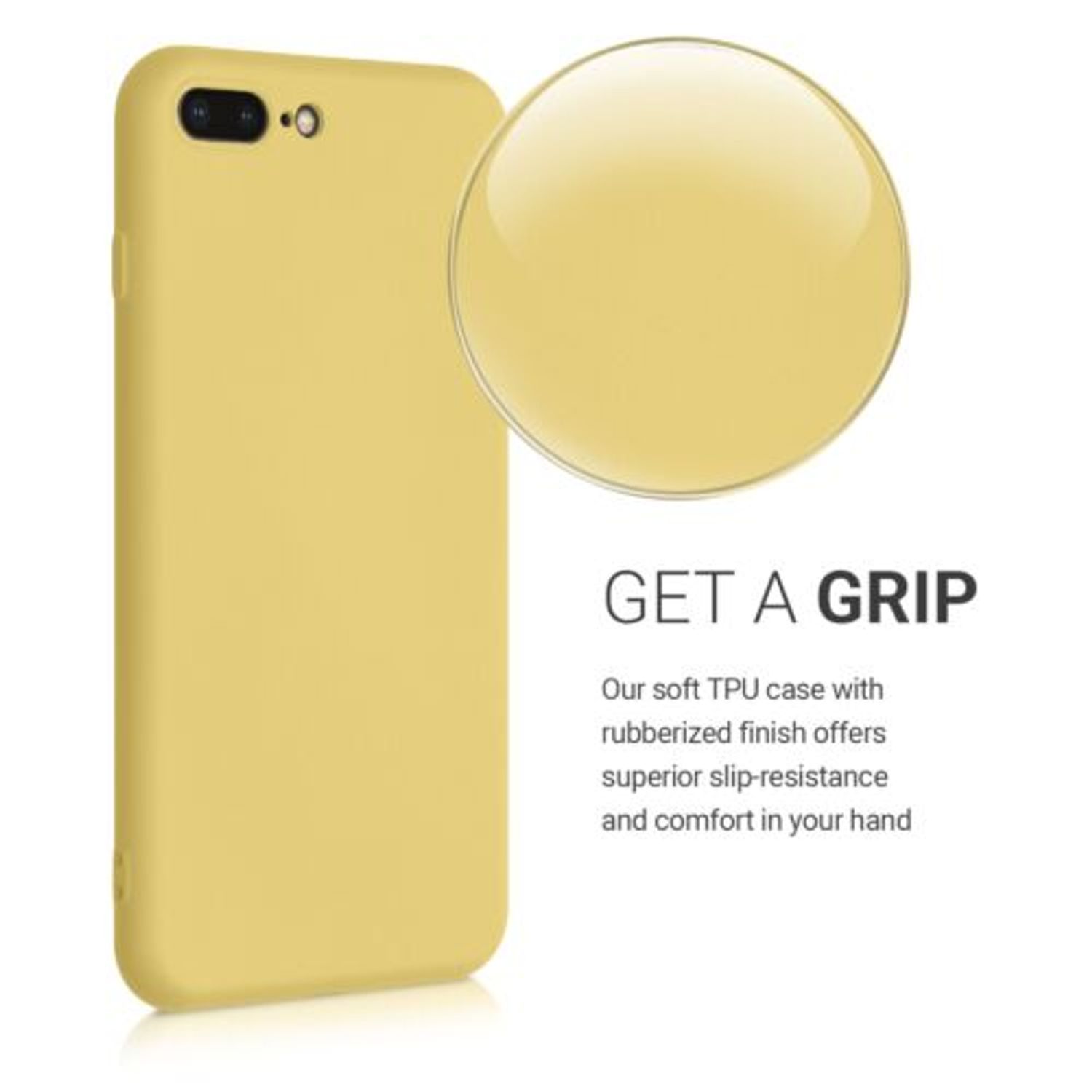 Husa pentru iPhone 8 Plus/iPhone 7 Plus, Silicon, Galben, 49981.216 fotografia produsului View 5 L