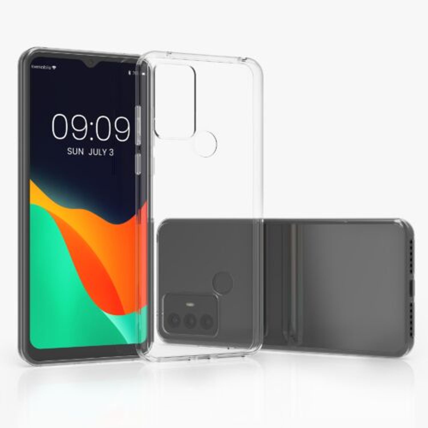 Husa Kwmobile pentru TCL 30 E/30 SE, Silicon, Transparent, 57708.03 fotografia produsului View 3 L
