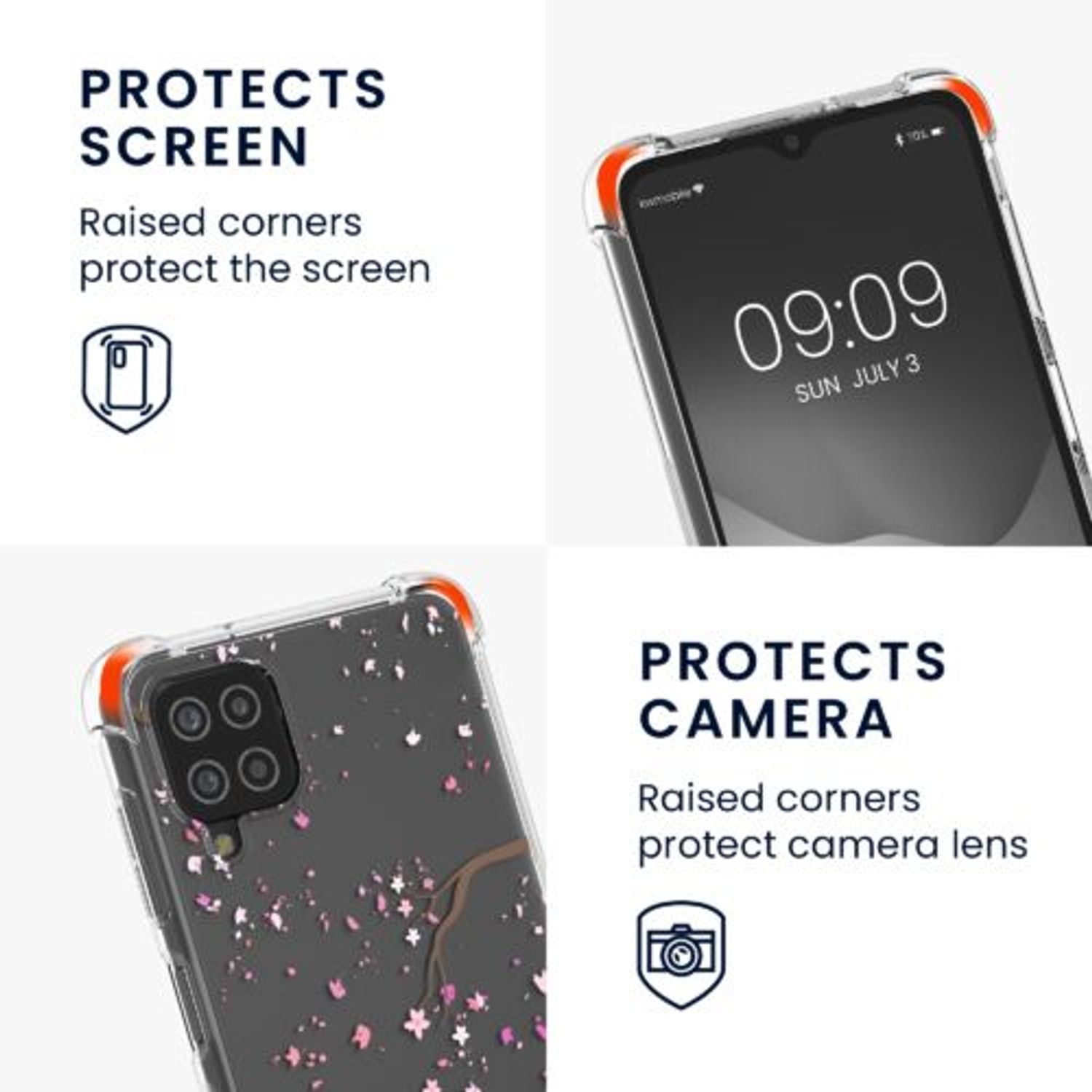 Husa Kwmobile pentru Samsung Galaxy A12, Silicon, Multicolor, 56028.04 fotografia produsului View 3 L