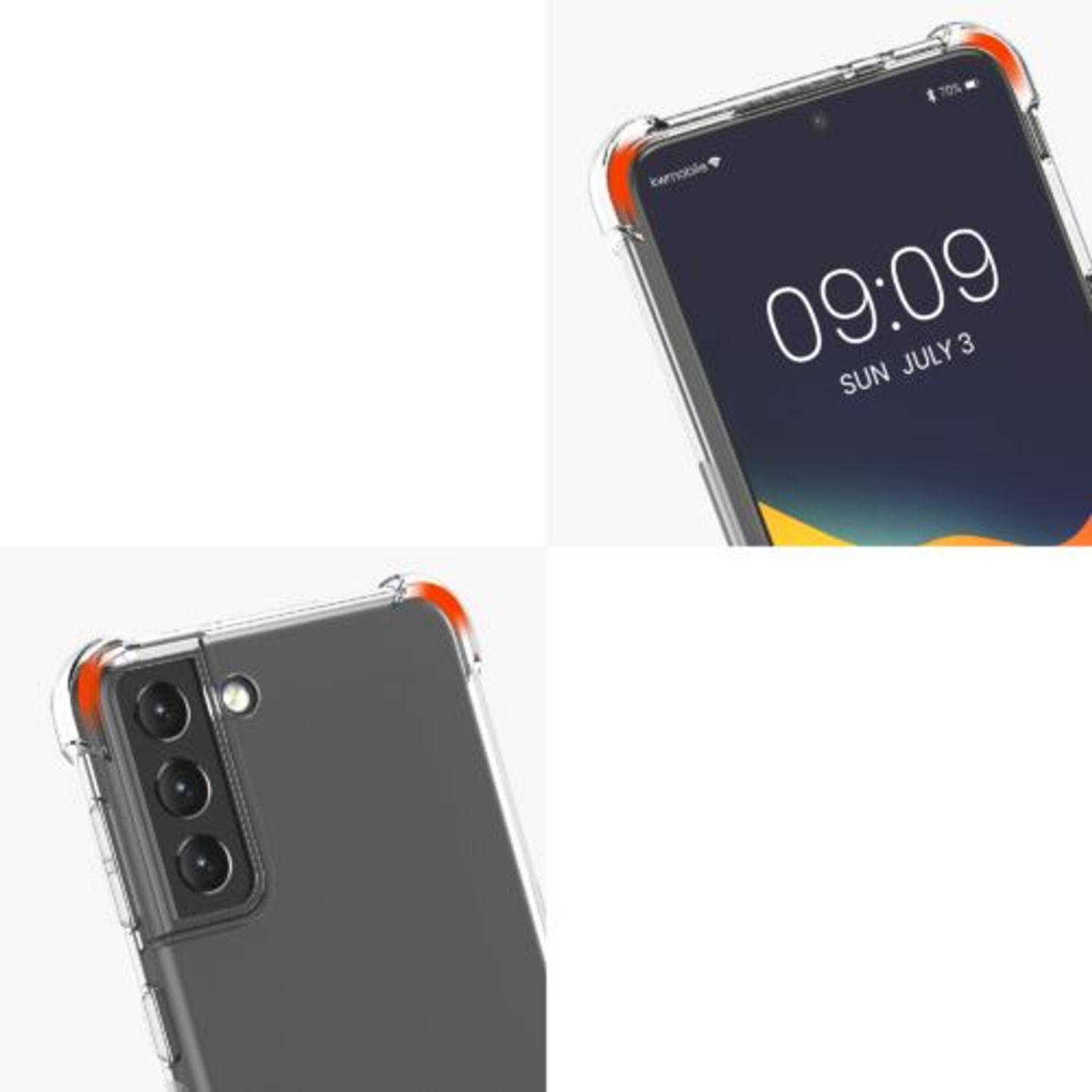 Husa Kwmobile pentru Samsung Galaxy S21 Plus, Silicon, Transparent, 57720.03 fotografia produsului View 8 L