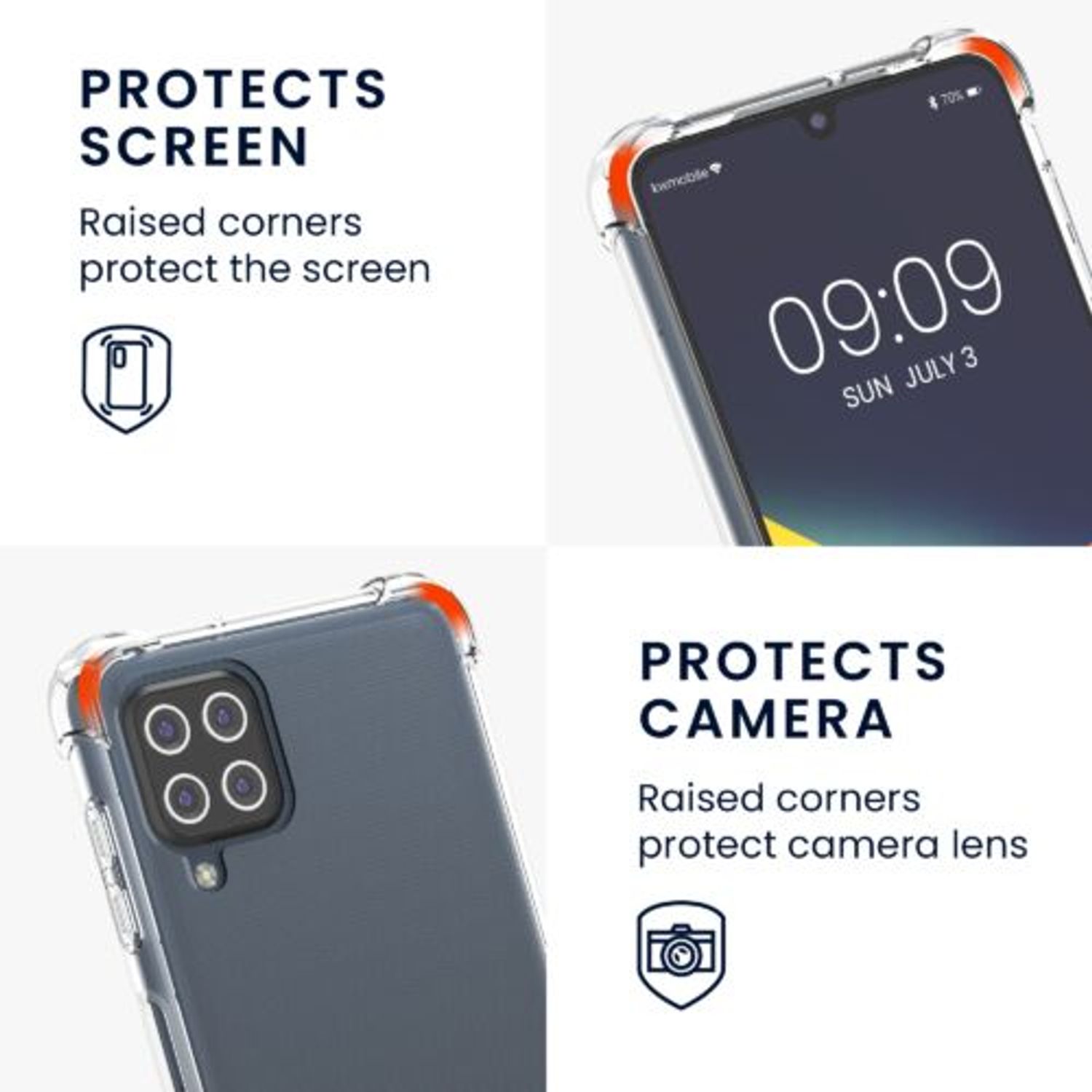 Husa Kwmobile pentru Samsung Galaxy M22, Silicon, Transparent, 57724.03 fotografia produsului View 7 L