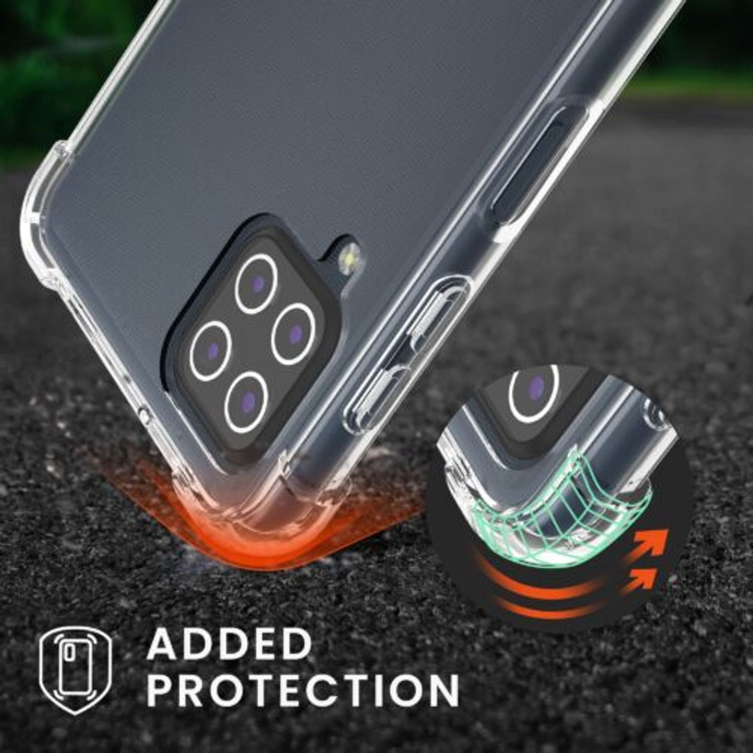 Husa Kwmobile pentru Samsung Galaxy M22, Silicon, Transparent, 57724.03 fotografia produsului View 8 L