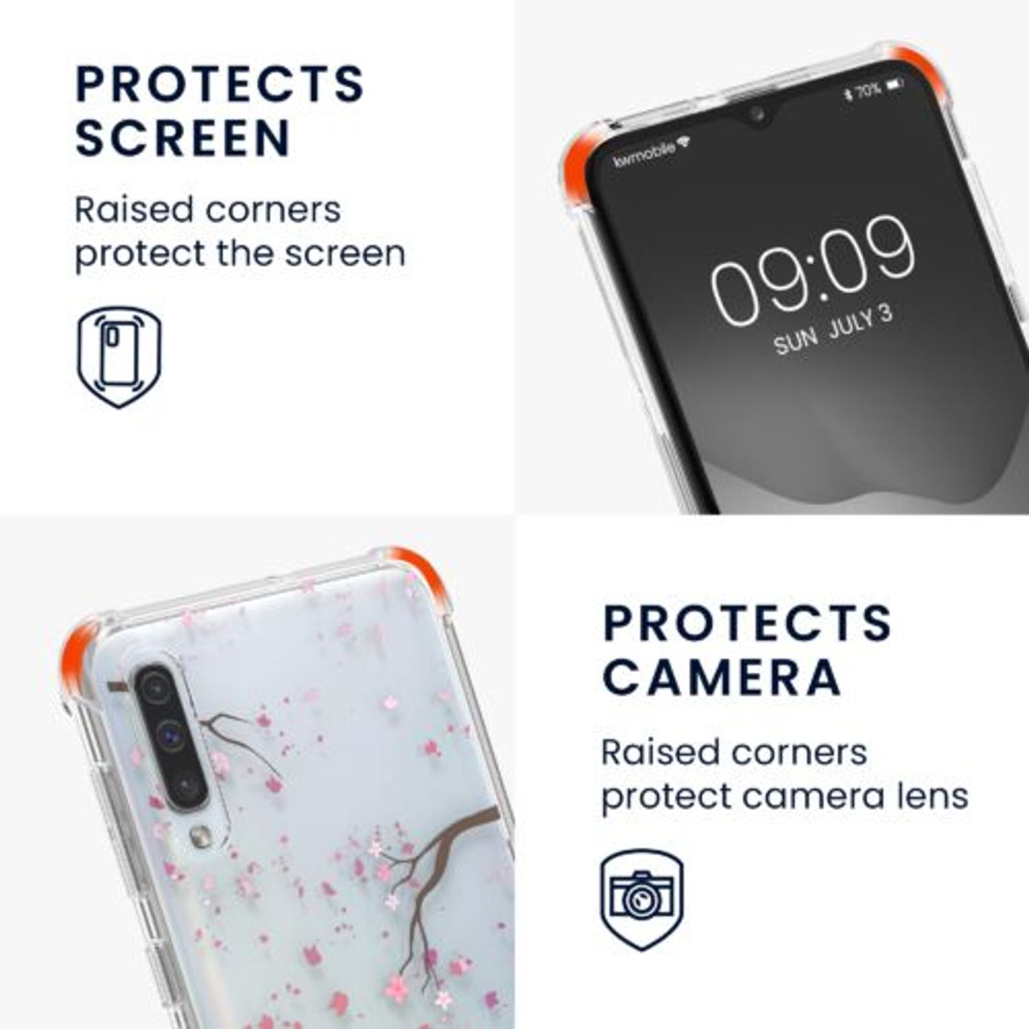 Husa Kwmobile pentru Samsung Galaxy A50, Silicon, Multicolor, 49348.04 fotografia produsului View 3 L
