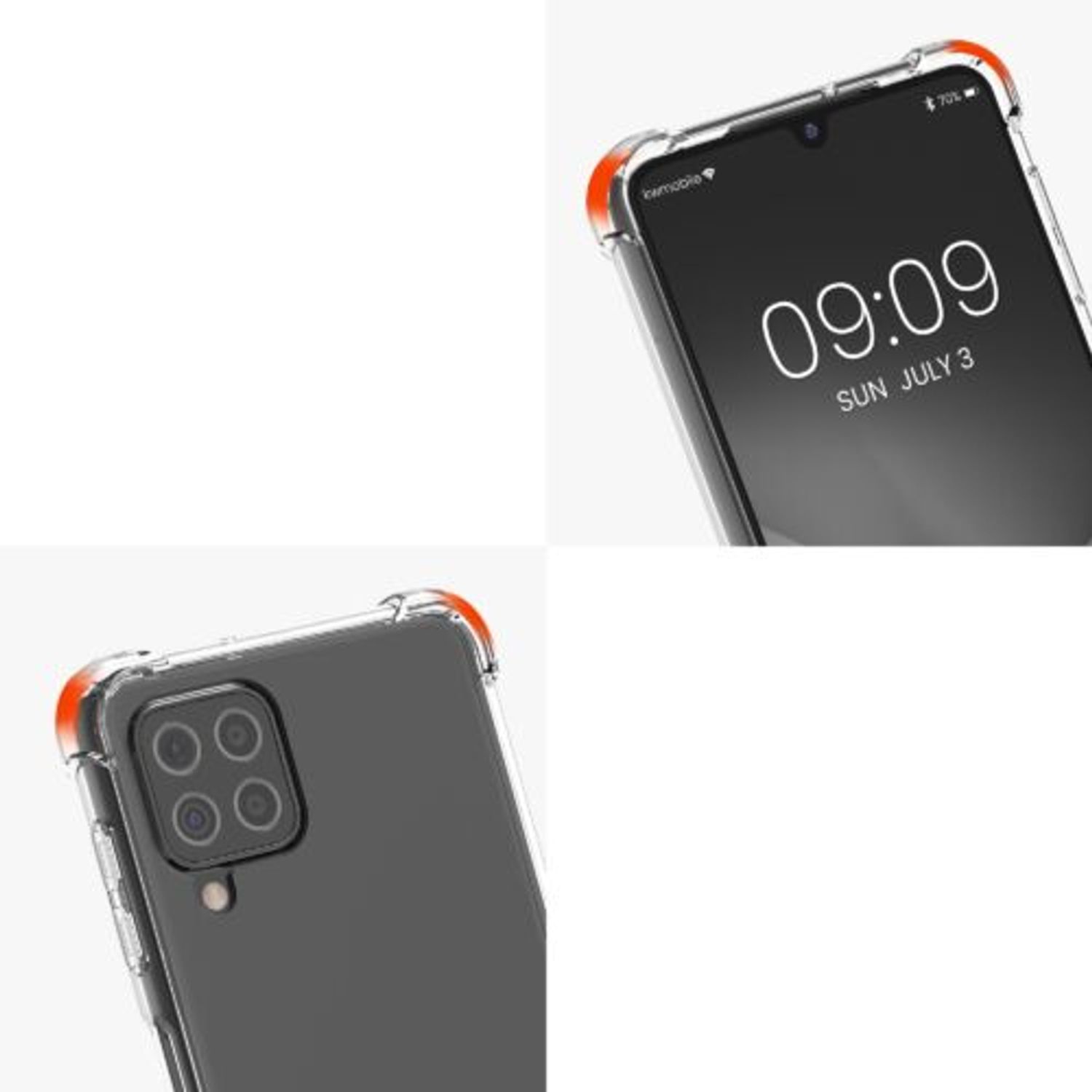 Husa Kwmobile pentru Samsung Galaxy A22, Silicon, Transparent, 57719.03 fotografia produsului View 8 L