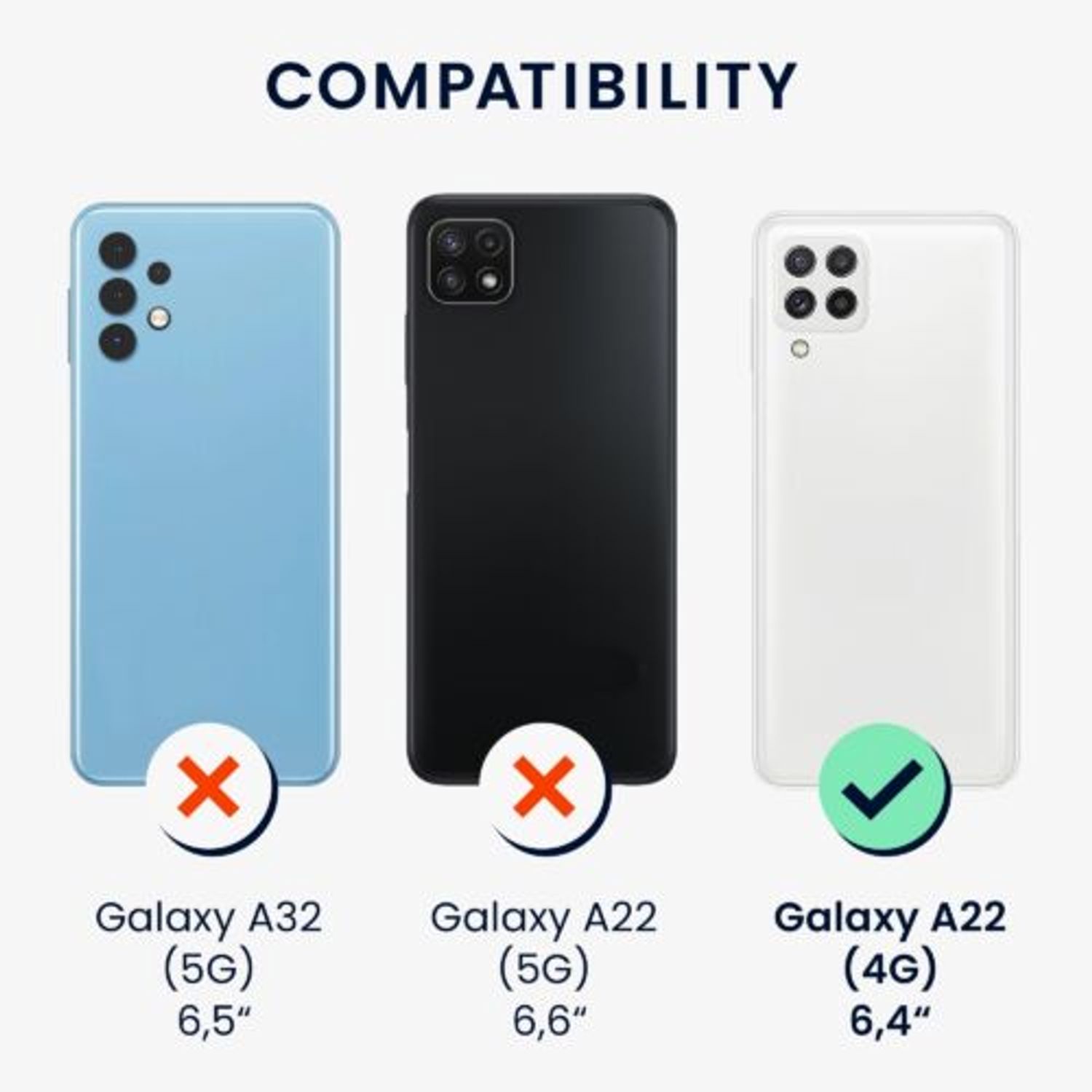 Husa Kwmobile pentru Samsung Galaxy A22, Silicon, Transparent, 57719.03 fotografia produsului View 5 L