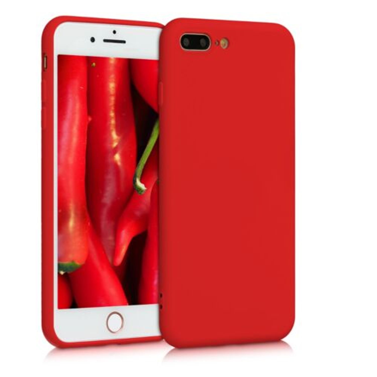 Husa pentru Apple iPhone 8 Plus/iPhone 7 Plus, Silicon, Rosu, 49981.09 fotografia produsului