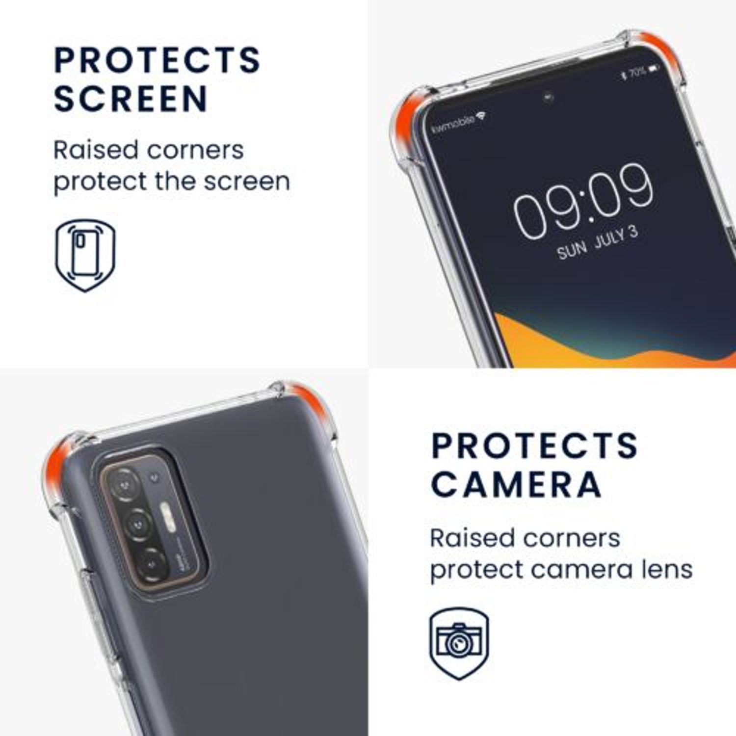 Husa Kwmobile pentru HTC Desire 21 Pro 5G, Silicon, Transparent, 57730.03 fotografia produsului View 7 L