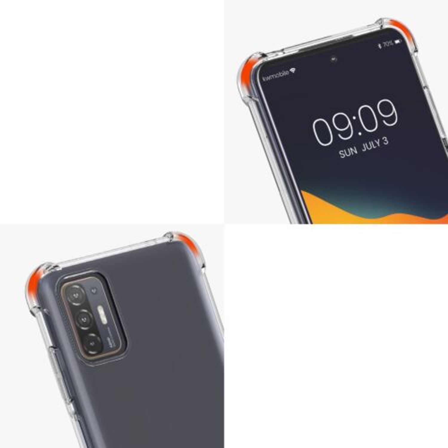 Husa Kwmobile pentru HTC Desire 21 Pro 5G, Silicon, Transparent, 57730.03 fotografia produsului View 4 L