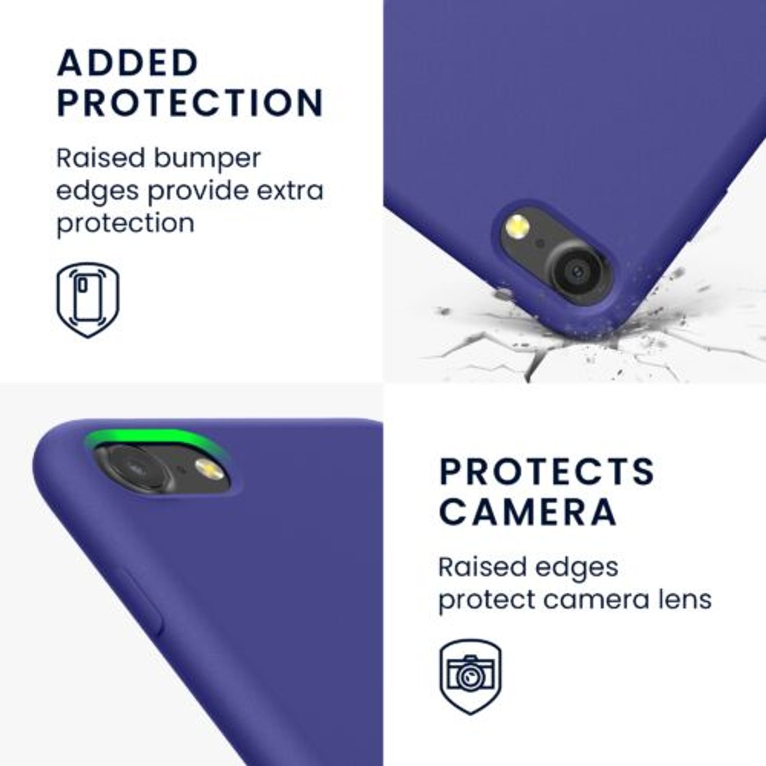 Husa Kwmobile pentru Apple iPhone 8/iPhone 7/iPhone SE 2, Silicon, Albastru, 49979.234 fotografia produsului View 3 L