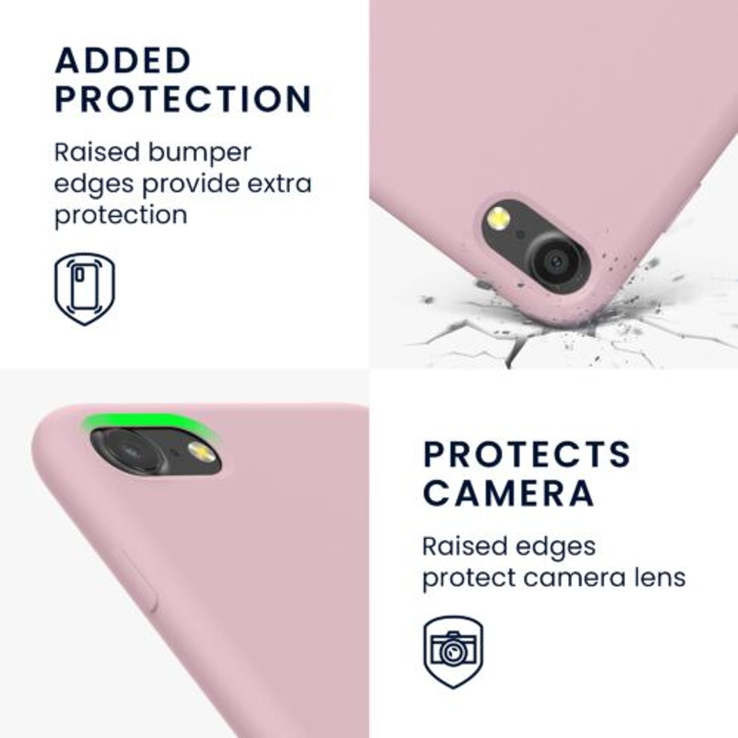 Husa Kwmobile pentru Apple iPhone 8/iPhone 7/iPhone SE 2, Silicon, Roz, 49979.156 fotografia produsului View 5 L