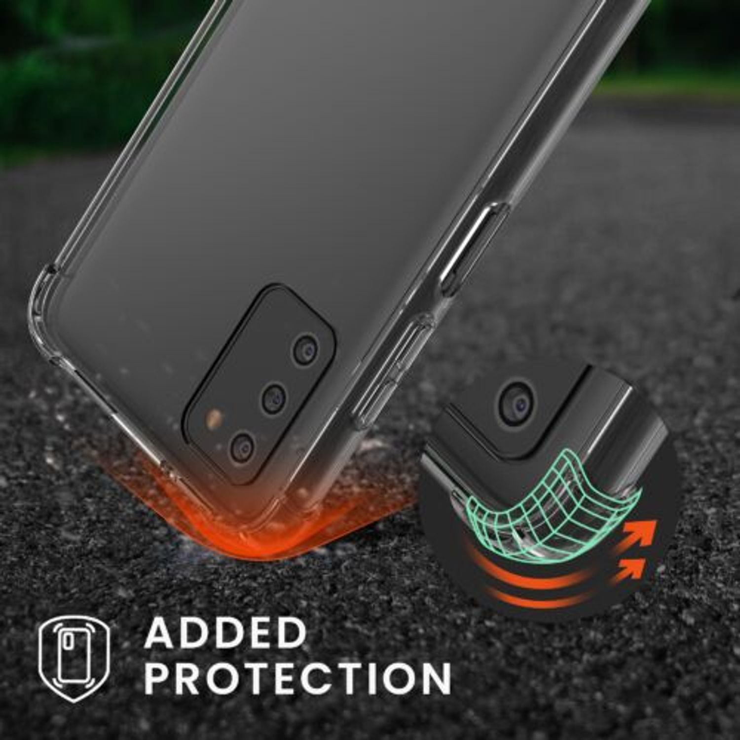 Husa Kwmobile pentru Samsung Galaxy A03s, Silicon, Transparent, 57726.03 fotografia produsului View 2 L