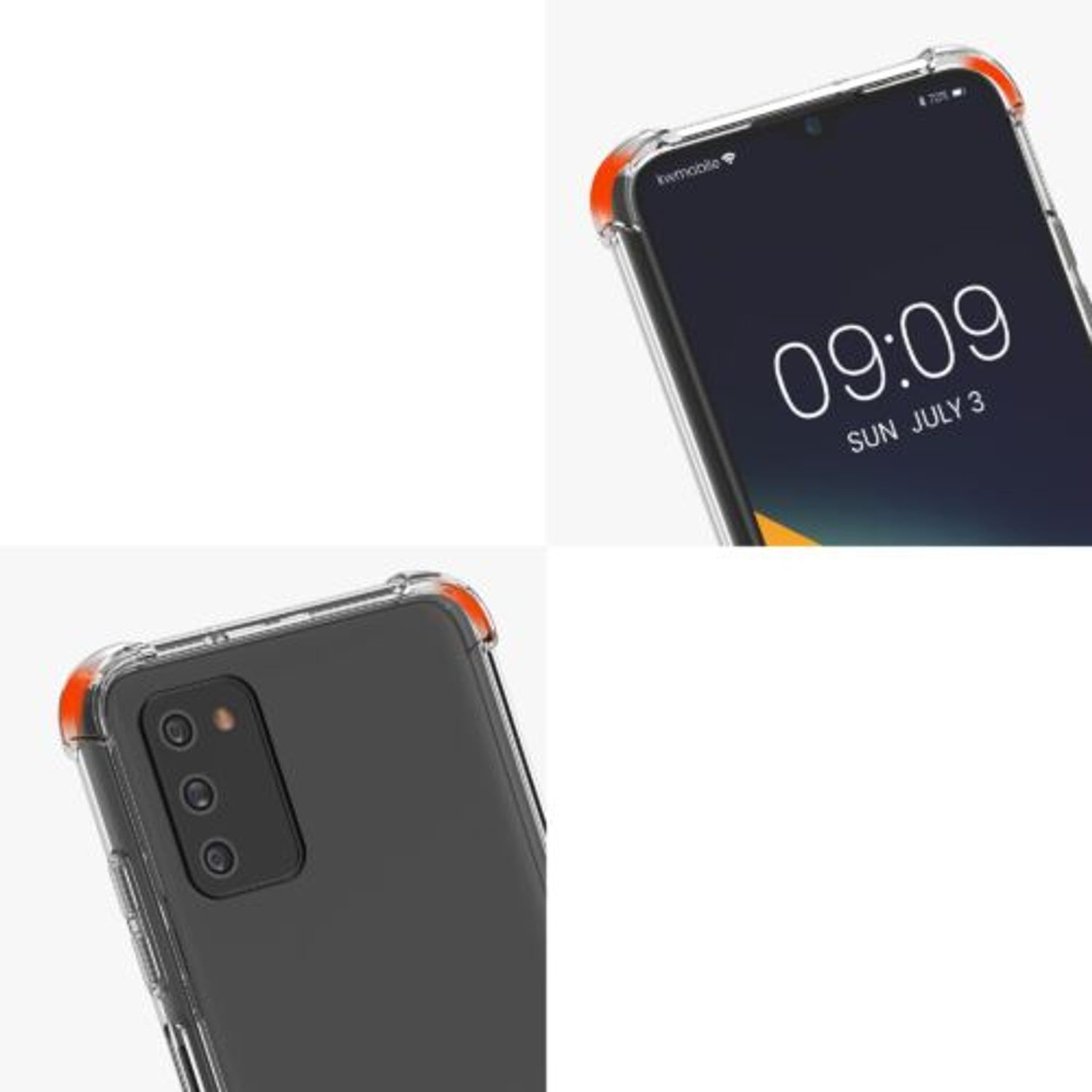 Husa Kwmobile pentru Samsung Galaxy A03s, Silicon, Transparent, 57726.03 fotografia produsului View 8 L