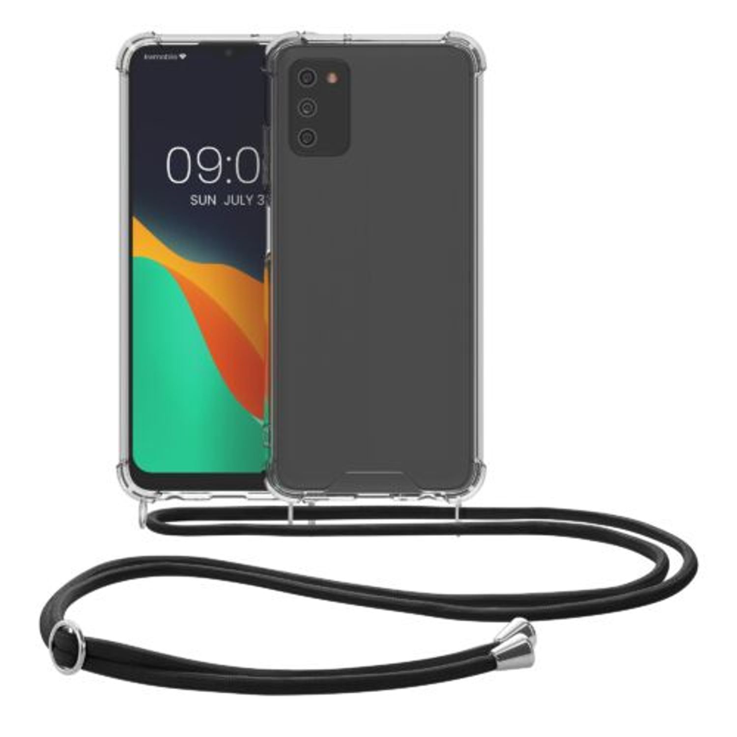 Husa Kwmobile pentru Samsung Galaxy A03s, Silicon, Transparent, 57726.03 fotografia produsului