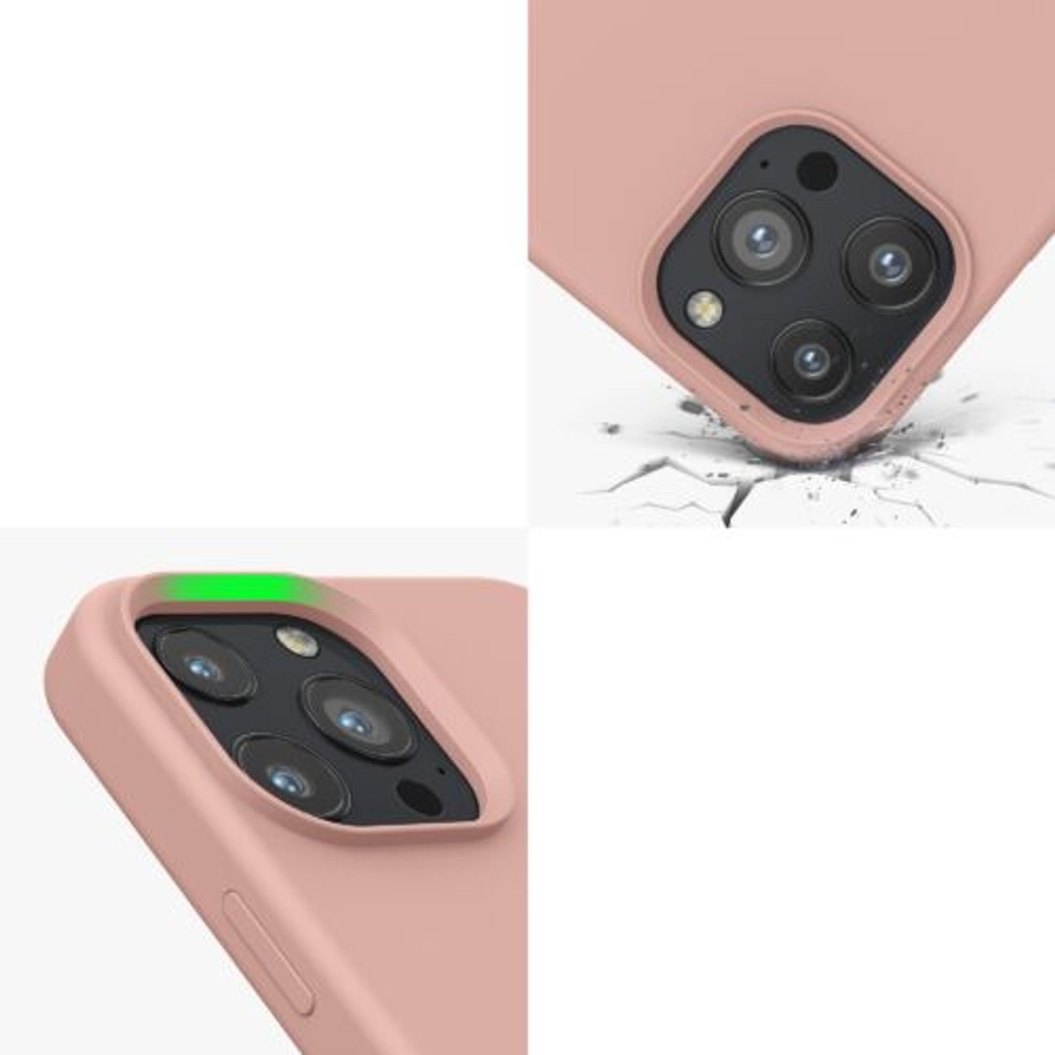 Husa Kwmobile pentru Apple iPhone 13 Pro Max, Silicon, Rose Gold, 55881.237 fotografia produsului View 8 L