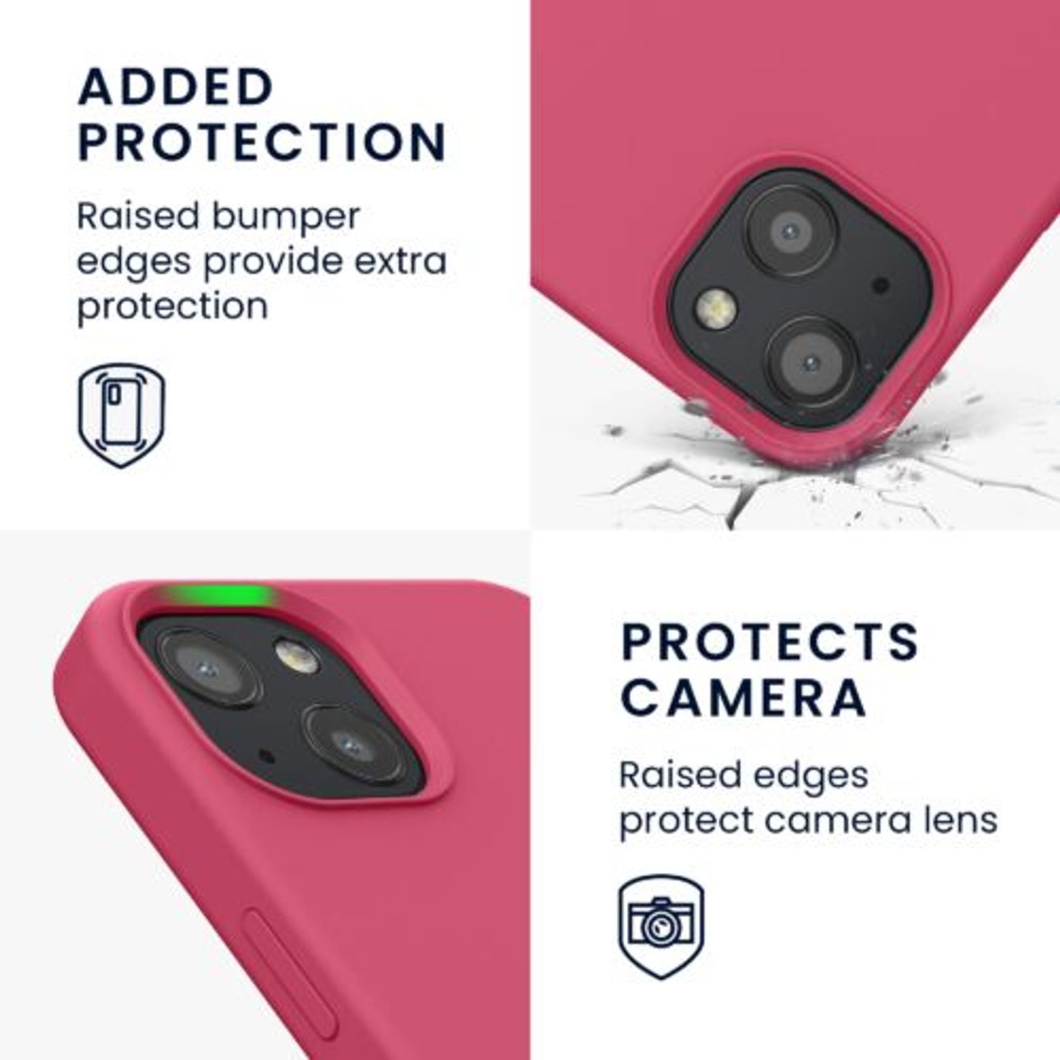 Husa Kwmobile pentru Apple iPhone 13, Silicon, Roz, 55878.238 fotografia produsului View 3 L