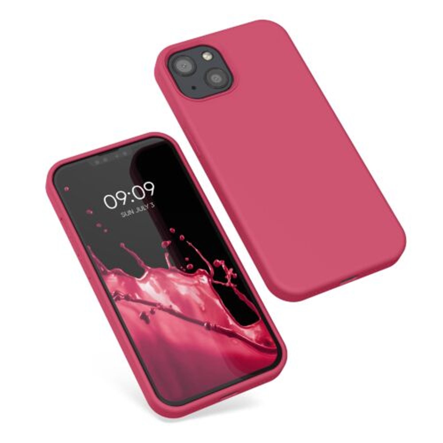 Husa Kwmobile pentru Apple iPhone 13, Silicon, Roz, 55878.238 fotografia produsului
