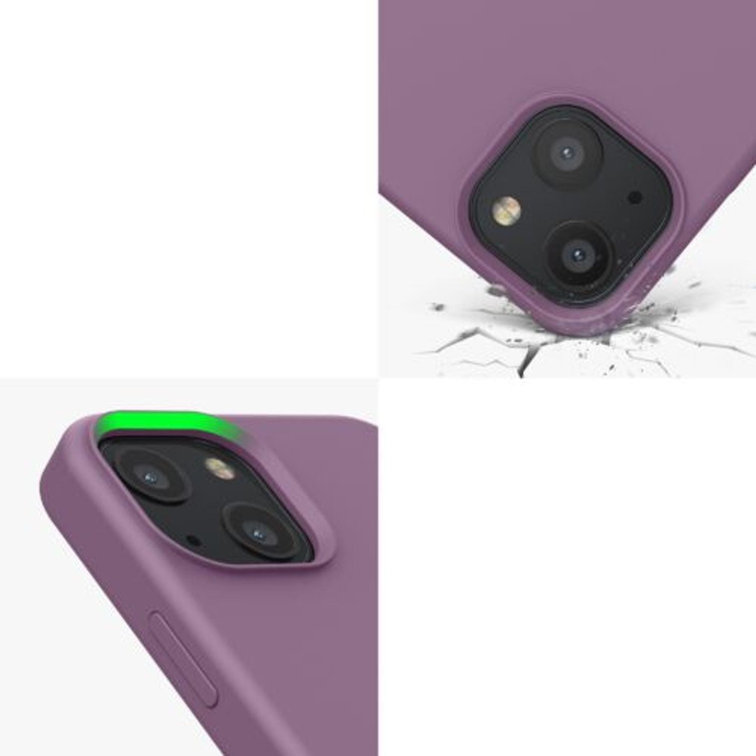 Husa Kwmobile pentru Apple iPhone 13 Mini, Silicon, Mov, 55877.235 fotografia produsului View 10 L