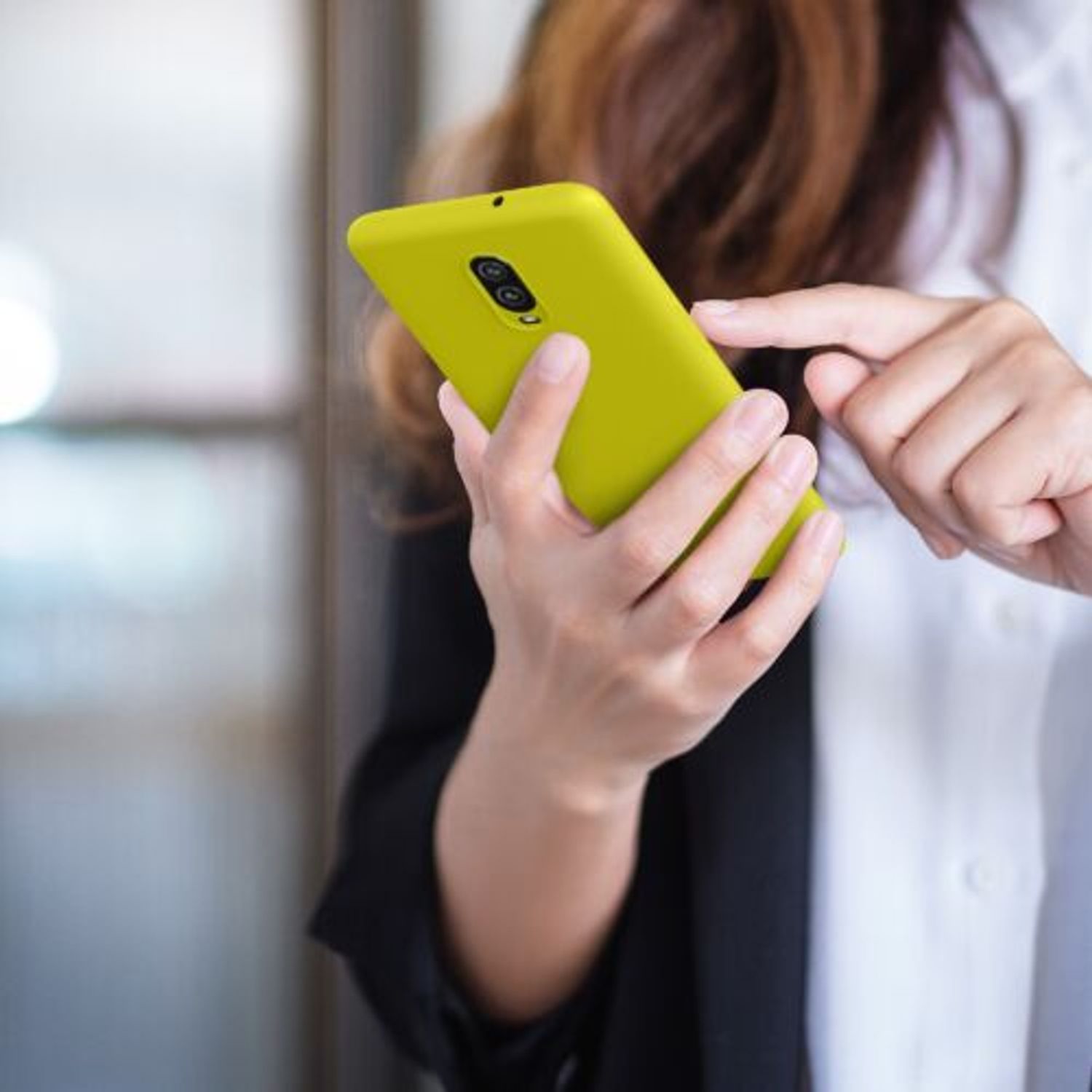 Husa Kwmobile pentru OnePlus 6T, Silicon, Galben, 55347.165 fotografia produsului View 8 L