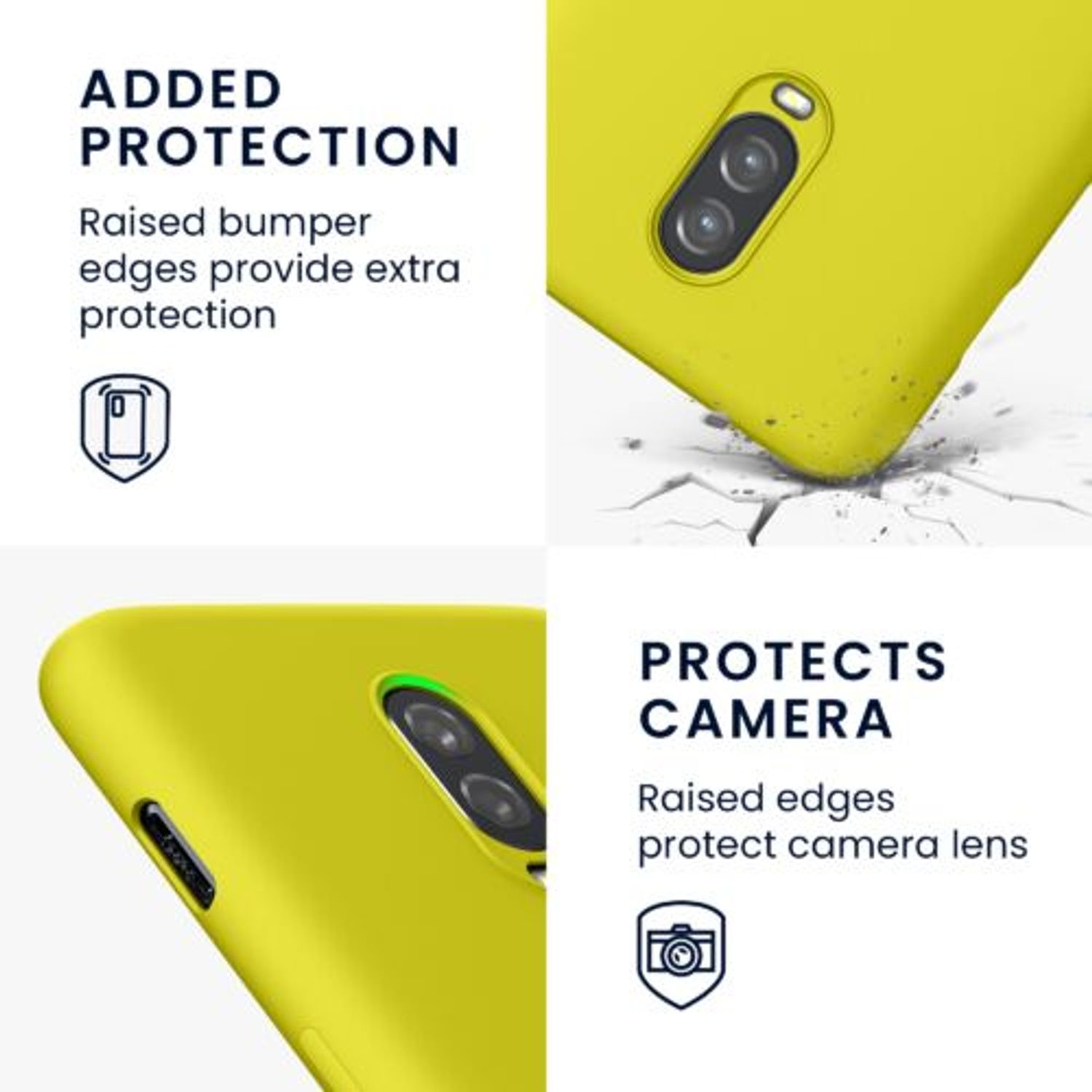 Husa Kwmobile pentru OnePlus 6T, Silicon, Galben, 55347.165 fotografia produsului View 3 L