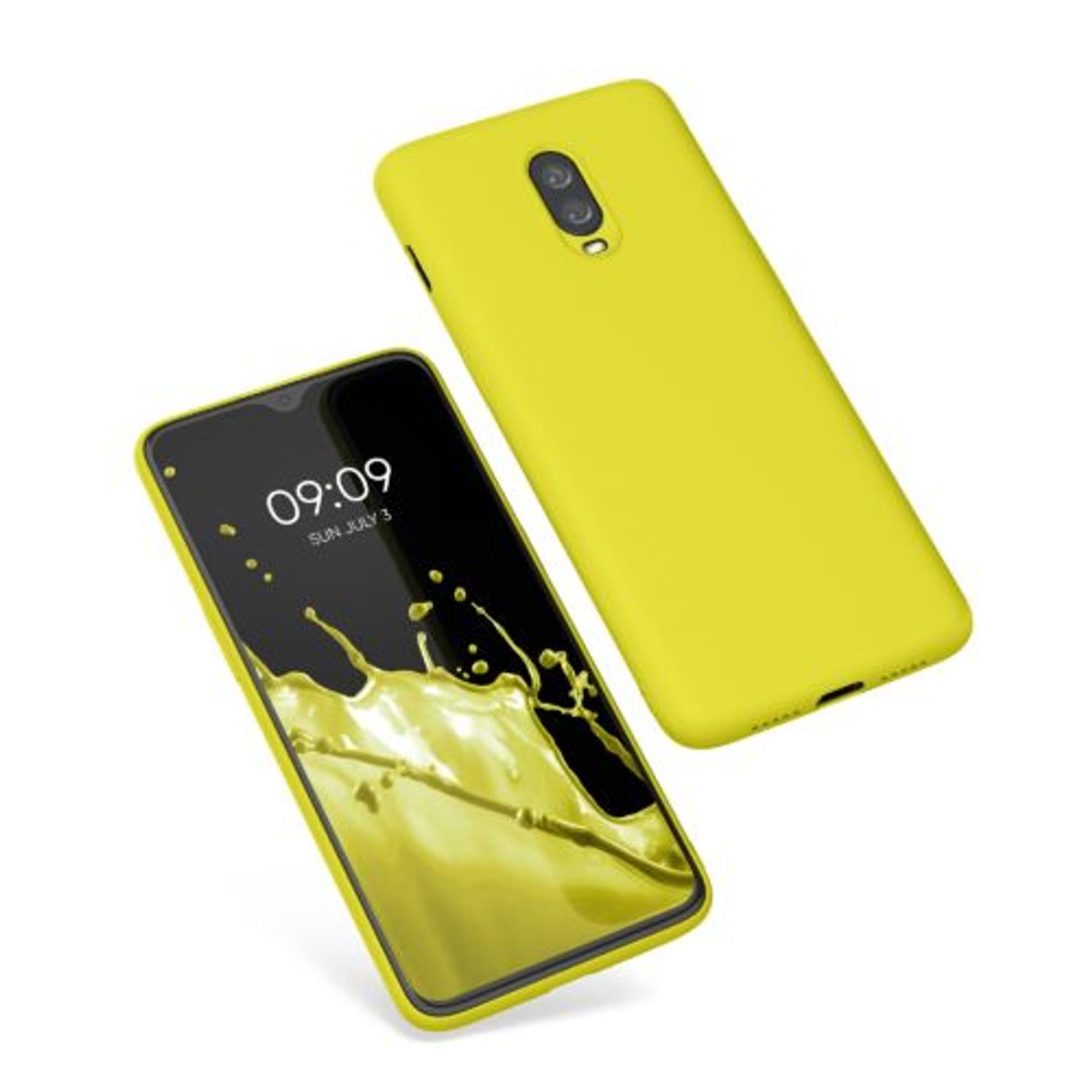 Husa Kwmobile pentru OnePlus 6T, Silicon, Galben, 55347.165 fotografia produsului