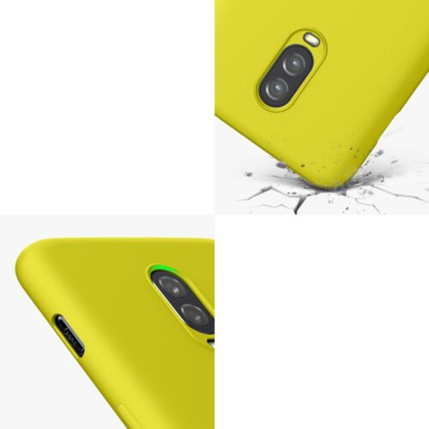 Husa Kwmobile pentru OnePlus 6T, Silicon, Galben, 55347.165 fotografia produsului View 7 L