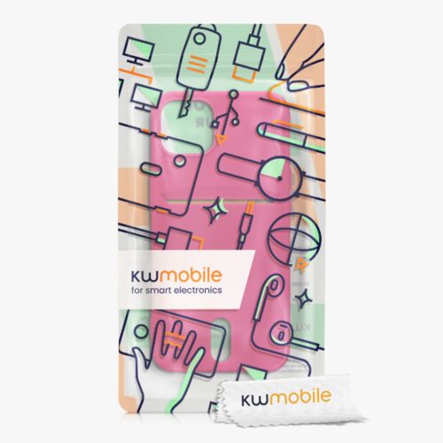 Husa Kwmobile pentru Apple iPhone 13, Silicon, Roz, 57748.77 fotografia produsului View 3 L