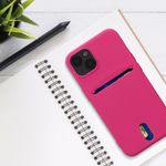 Husa Kwmobile pentru Apple iPhone 13, Silicon, Roz, 57748.77 fotografia produsului View 2 S