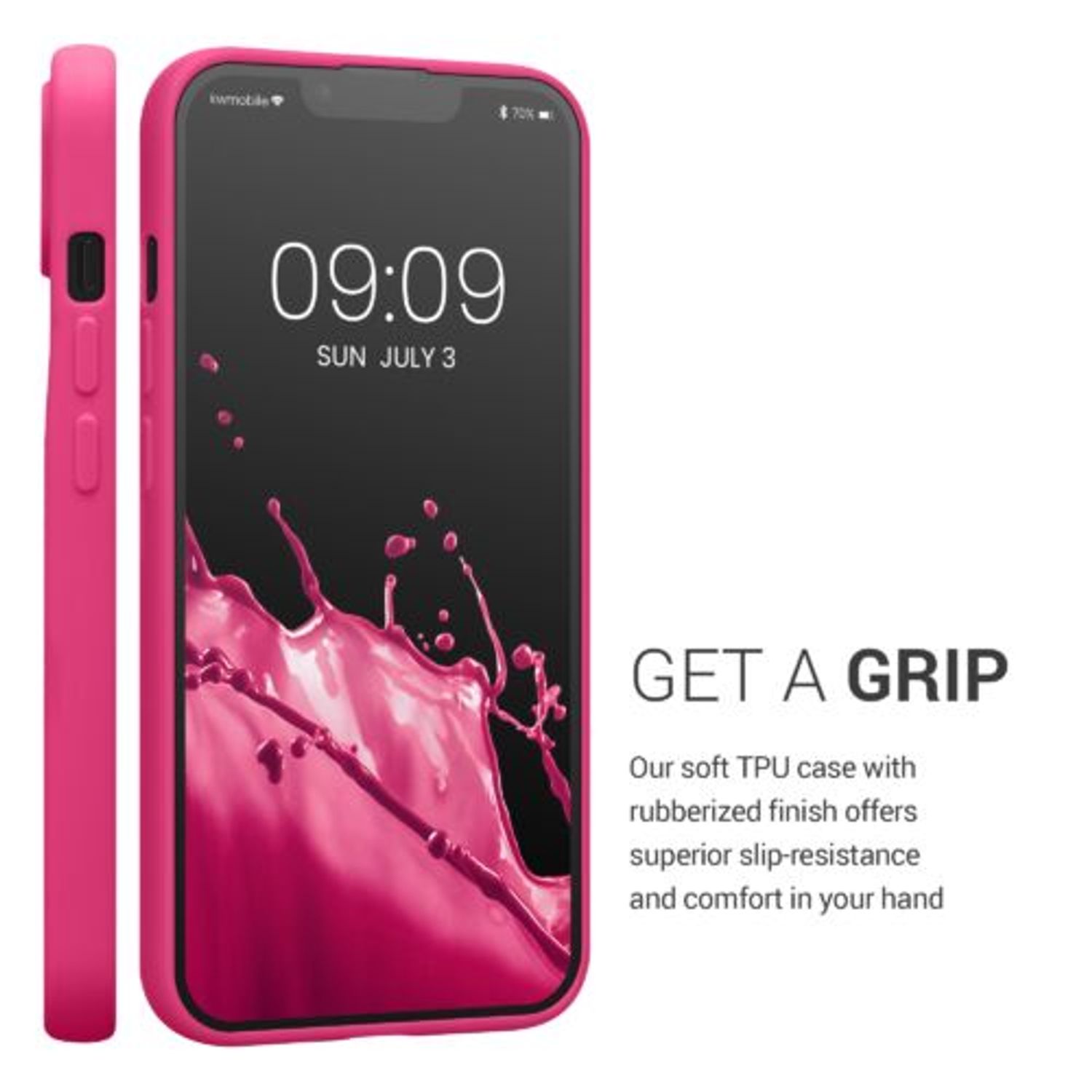 Husa Kwmobile pentru Apple iPhone 13, Silicon, Roz, 57748.77 fotografia produsului View 6 L
