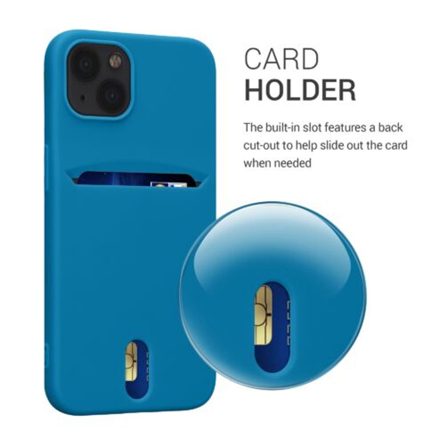 Husa Kwmobile pentru Apple iPhone 13, Silicon, Albastru, 57748.224 fotografia produsului View 3 L