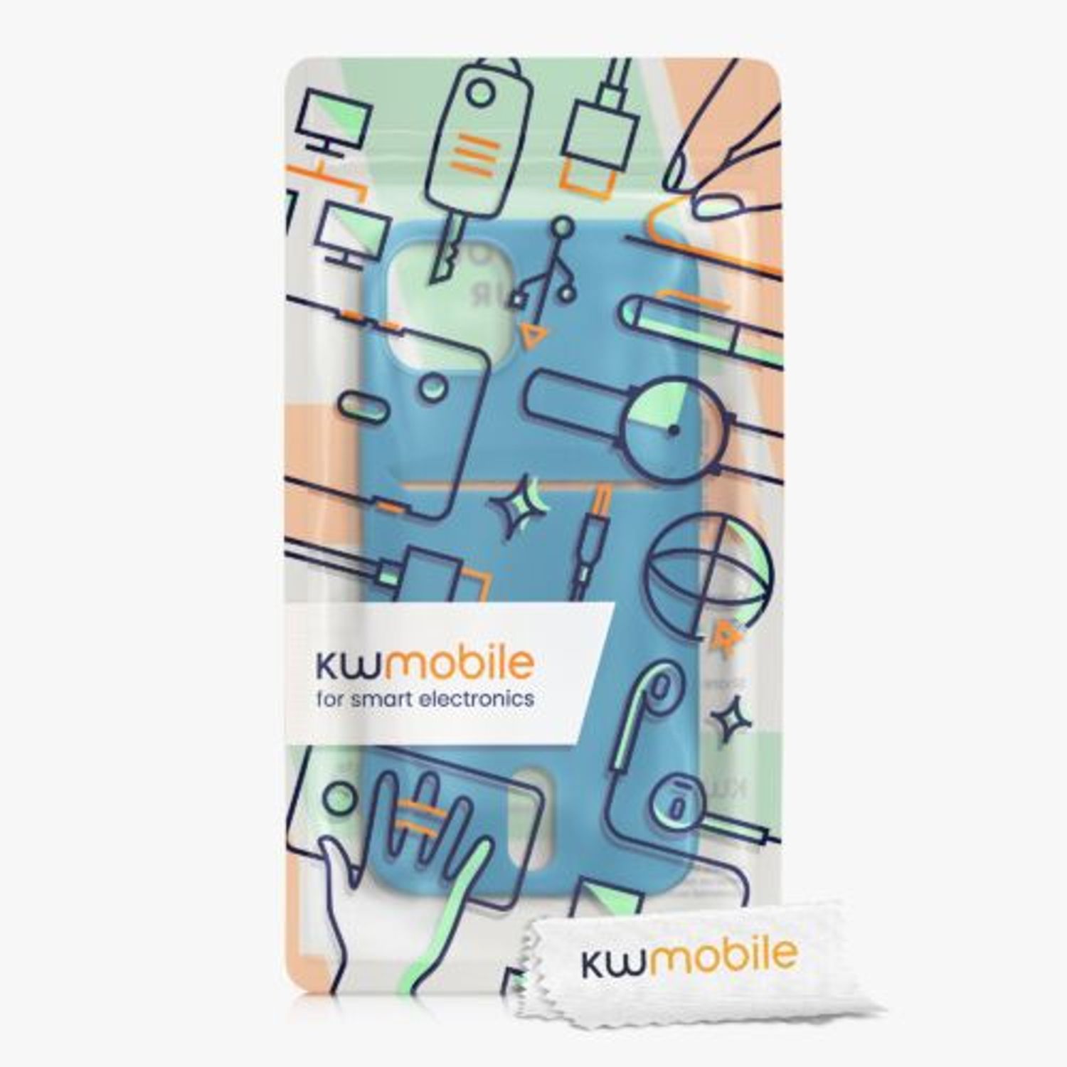 Husa Kwmobile pentru Apple iPhone 13, Silicon, Albastru, 57748.224 fotografia produsului View 6 L